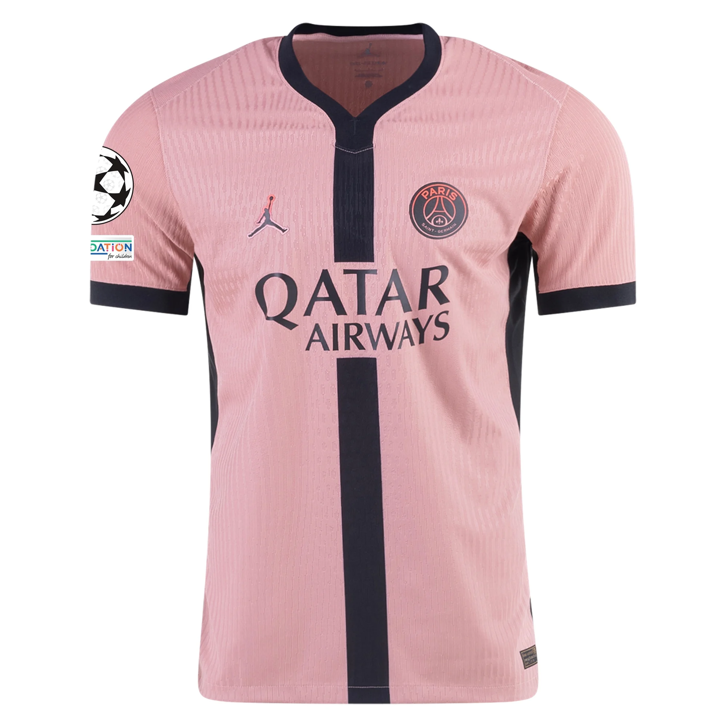 Nike Paris Saint-Germain Authentic Bradley Barcola Third Jersey w/ Champions League Patches 24/25 (Rust Pink/Black)