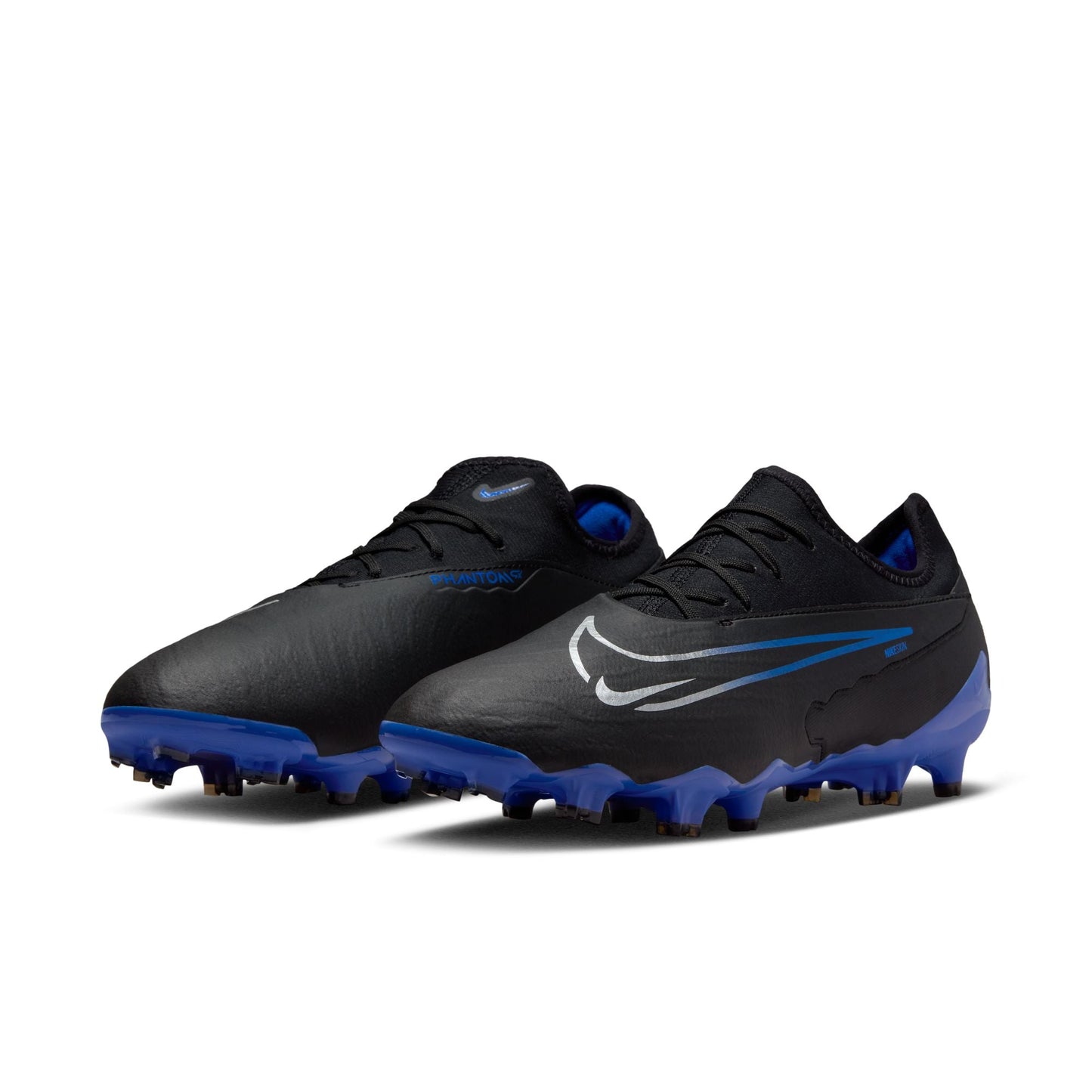 Nike Phantom GX Pro FG Firm Ground Soccer Cleats - Black/Chrome/Hyper Royal