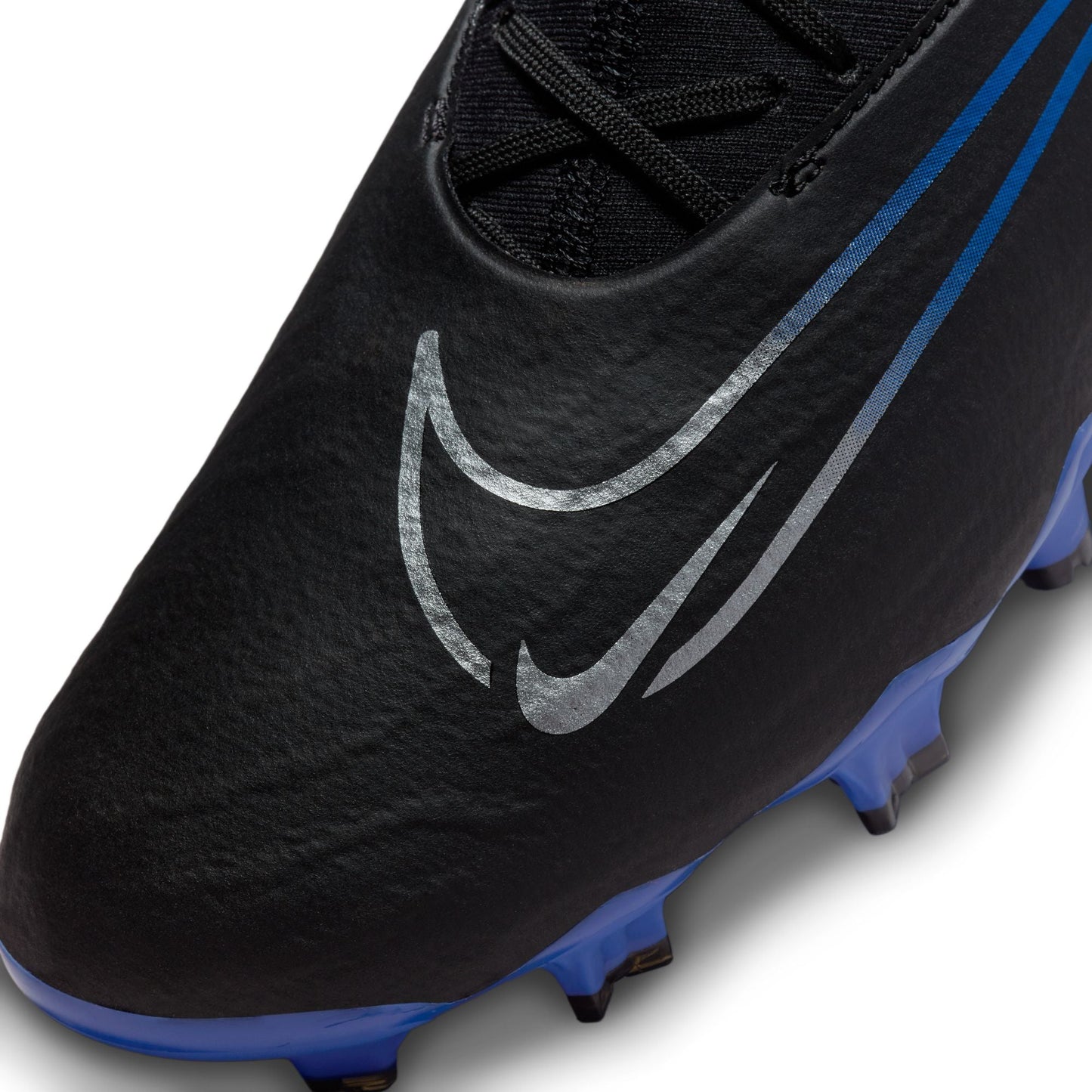 Nike Phantom GX Pro FG Firm Ground Soccer Cleats - Black/Chrome/Hyper Royal