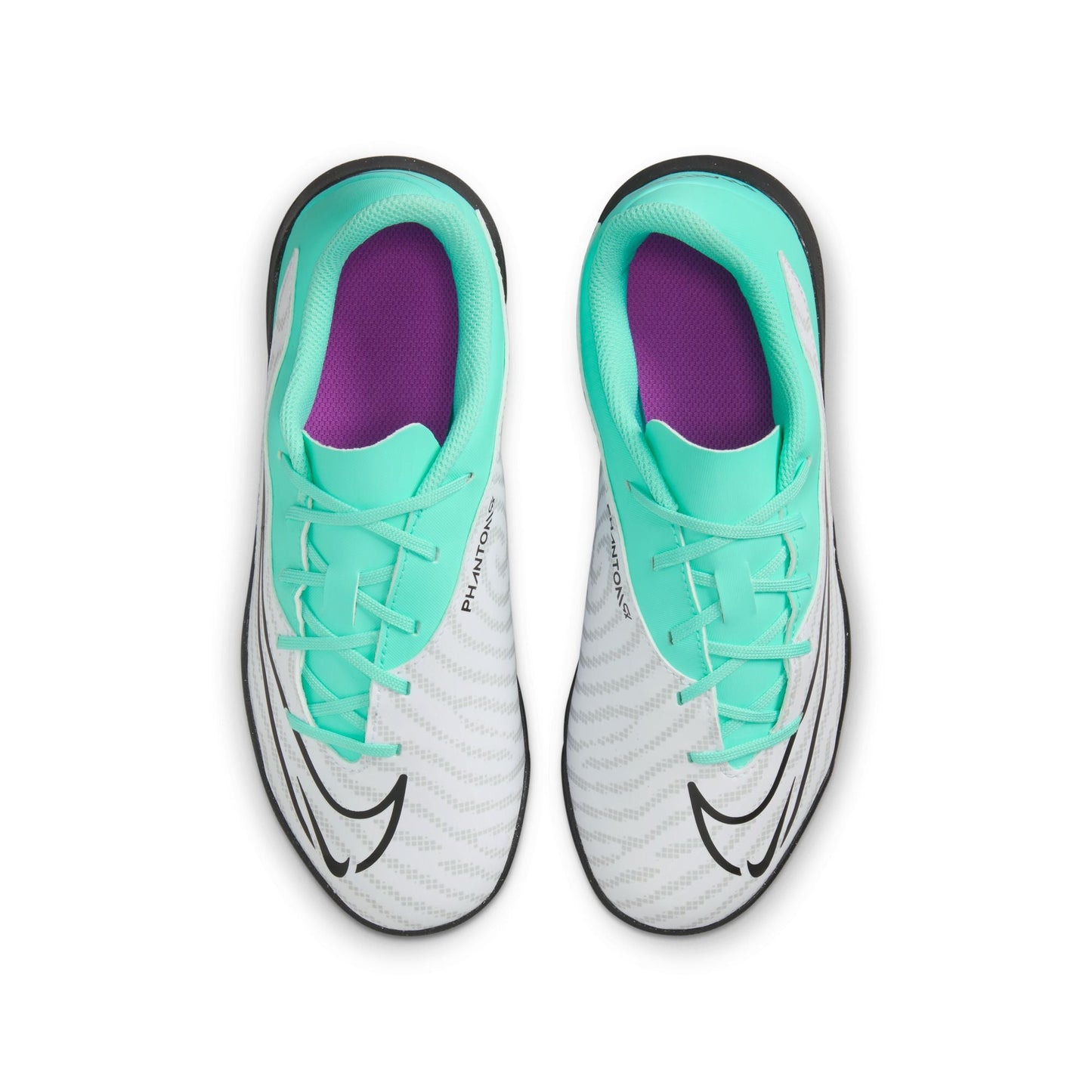 Nike Junior Phantom GX TF Club Turf Soccer Cleat - Hyper Turquoise/Fuchsia Dream/Black/White