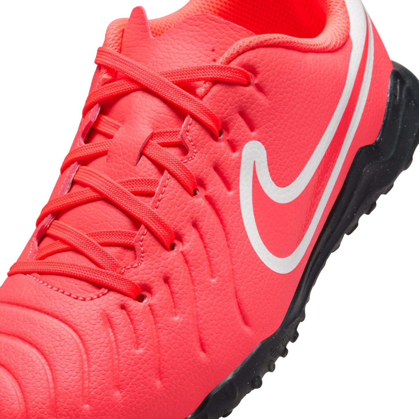 Nike Junior Tiempo Legend 10 Club TF Turf Soccer Cleat - Hot Lava/White