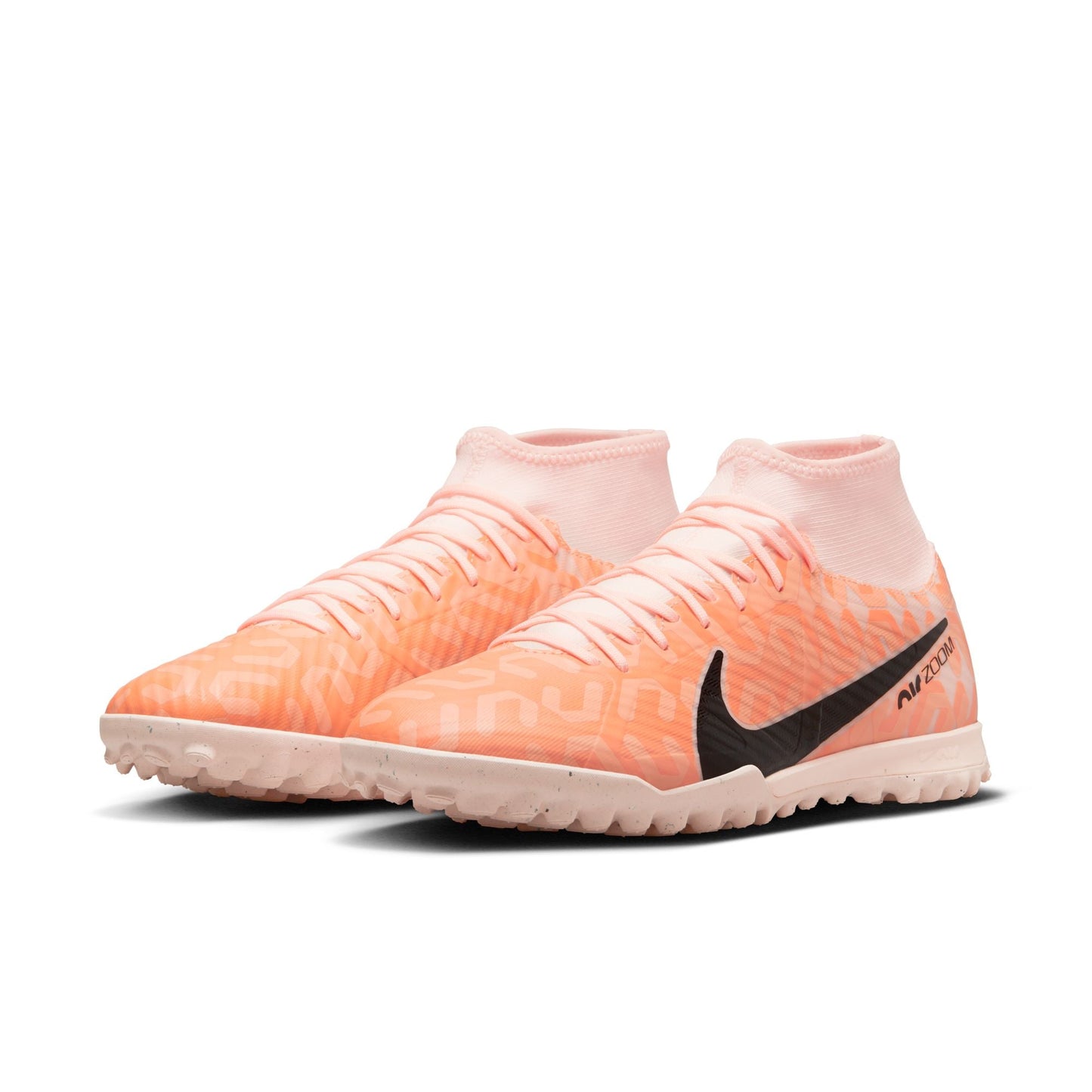 Nike Zoom Mercurial Superfly 9 Academy TF Turf Soccer Shoes - Guava Ice/Black