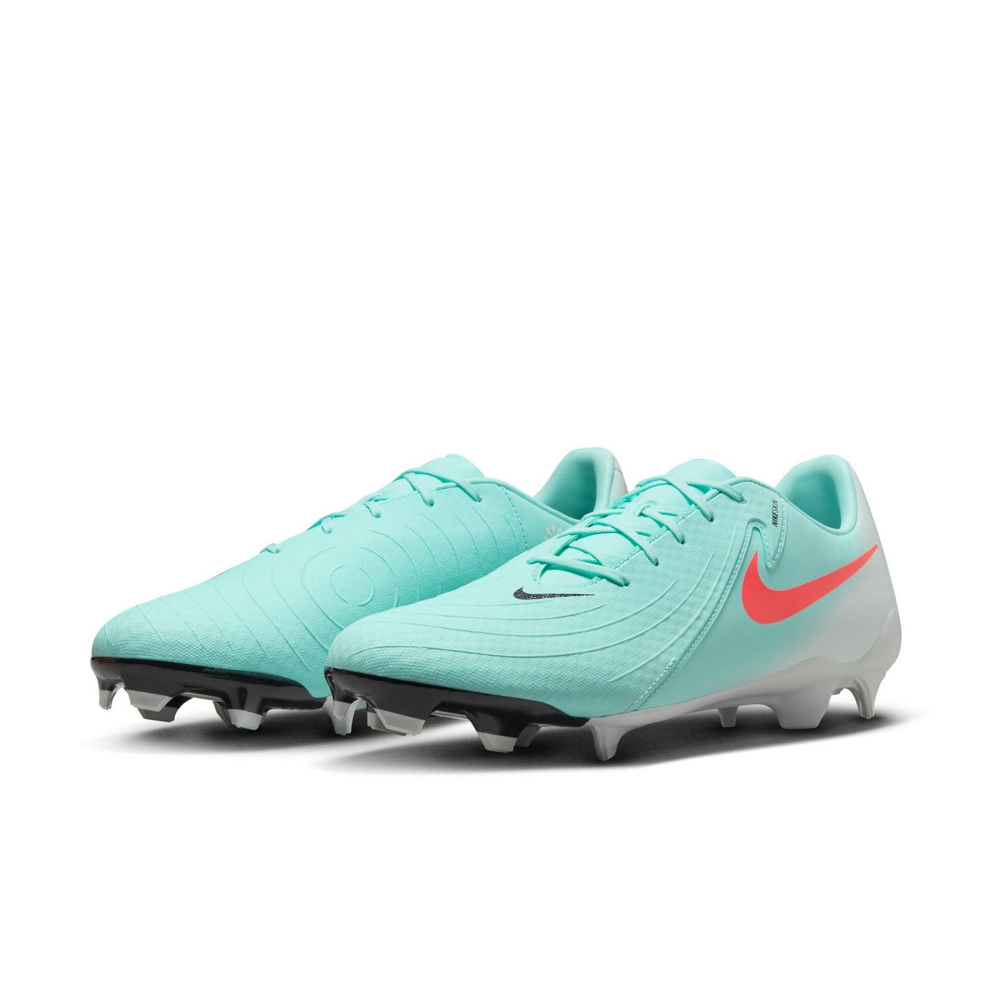Nike Phantom GX 2 Academy FG Firm Ground Soccer Cleats- Mint/Atomic Red-Off Noir
