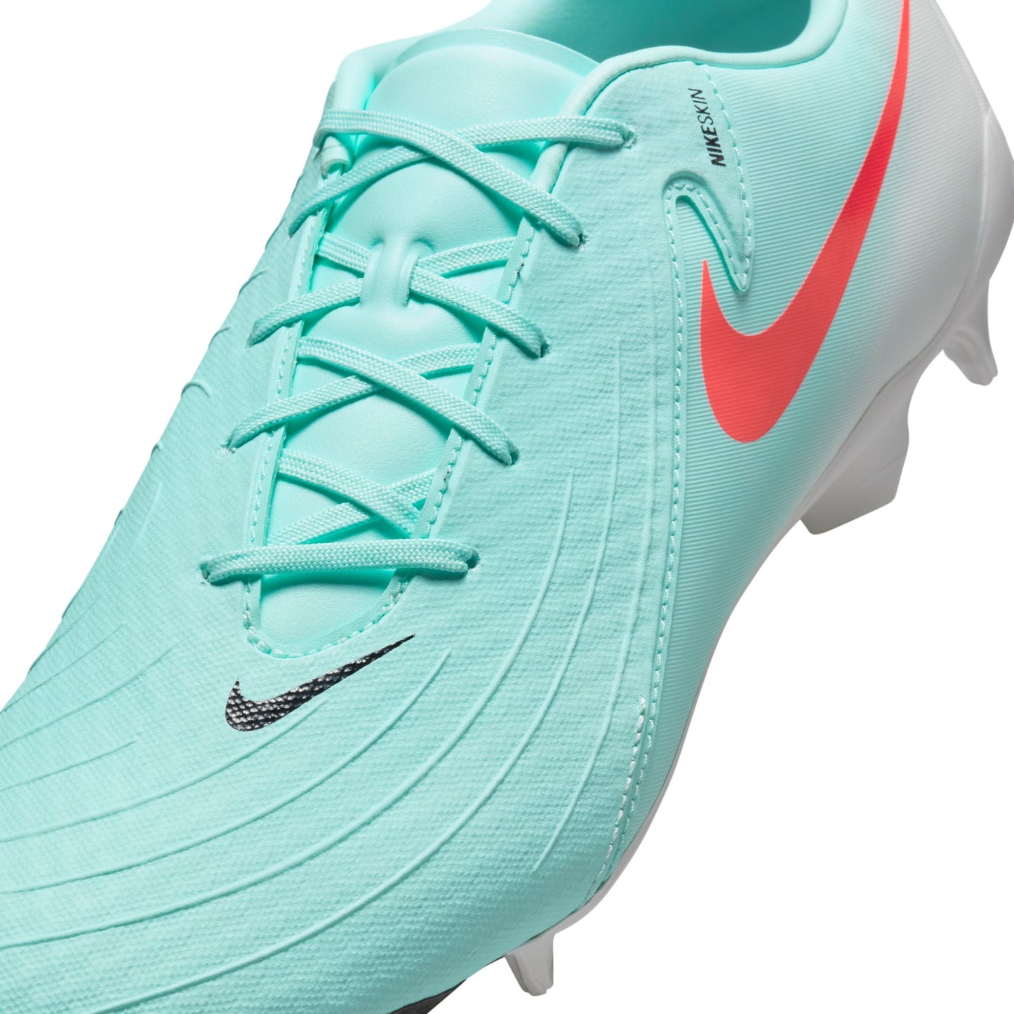 Nike Phantom GX 2 Academy FG Firm Ground Soccer Cleats- Mint/Atomic Red-Off Noir