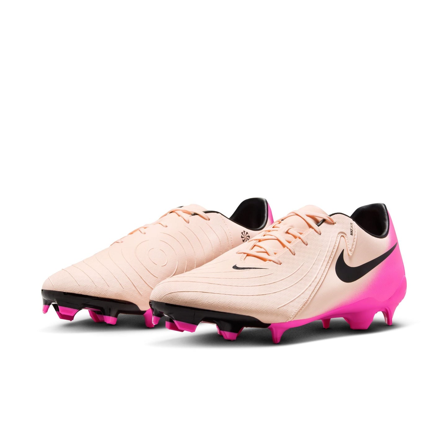 Nike Phantom GX 2 Academy FG Firm Ground Soccer Cleats- Crimson Tint/Black/Pink Blast