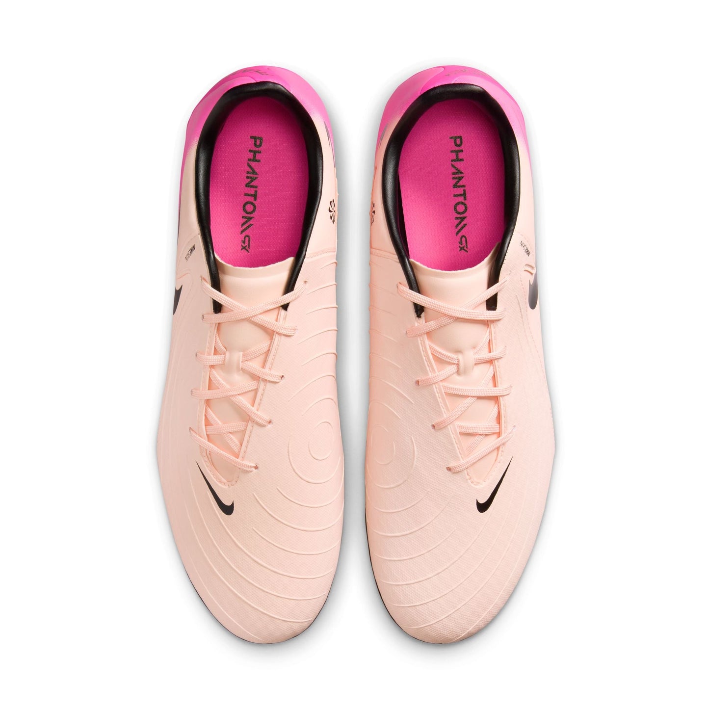 Nike Phantom GX 2 Academy FG Firm Ground Soccer Cleats- Crimson Tint/Black/Pink Blast
