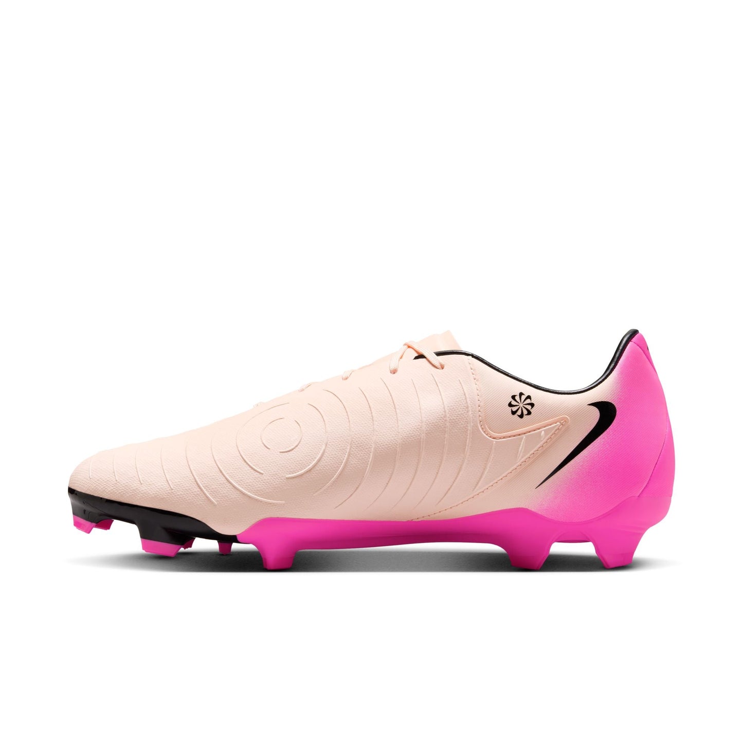 Nike Phantom GX 2 Academy FG Firm Ground Soccer Cleats- Crimson Tint/Black/Pink Blast