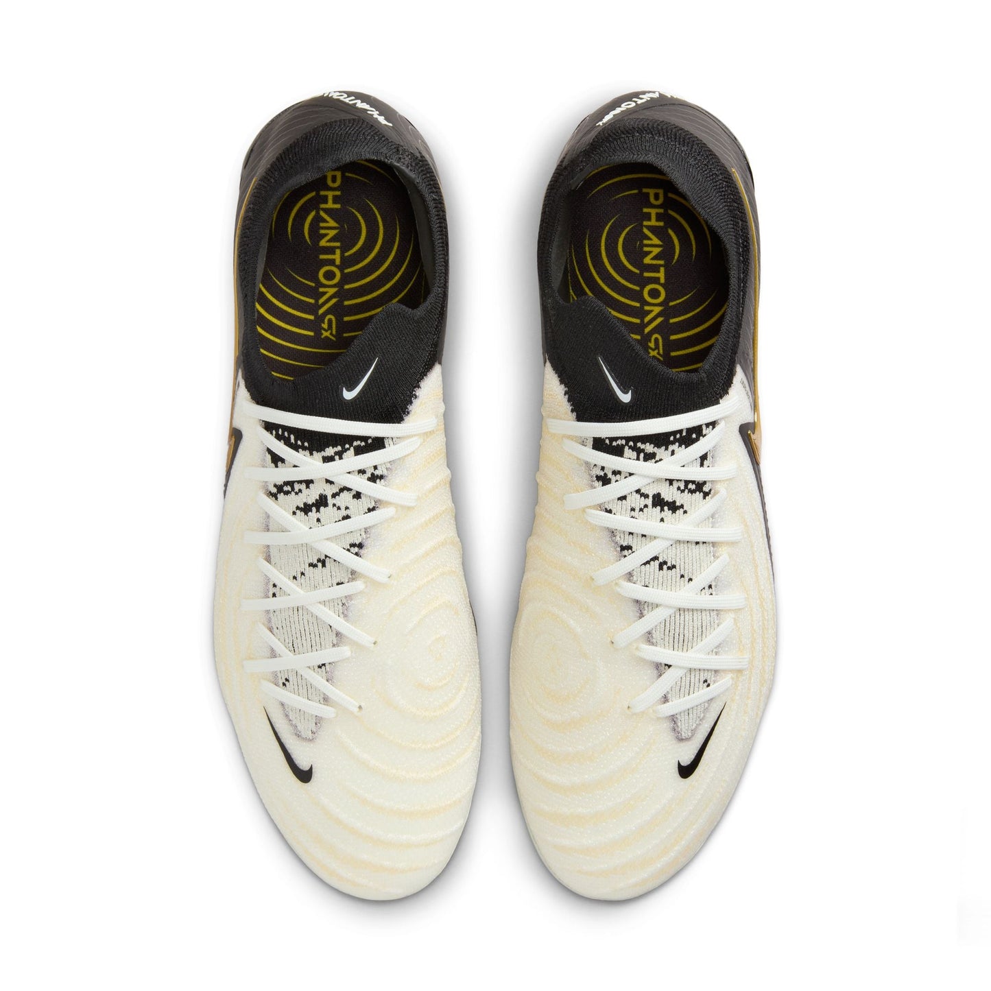 Nike Phantom GX 2 Elite FG Firm Ground Soccer Cleat - White/Black/Metallic Gold