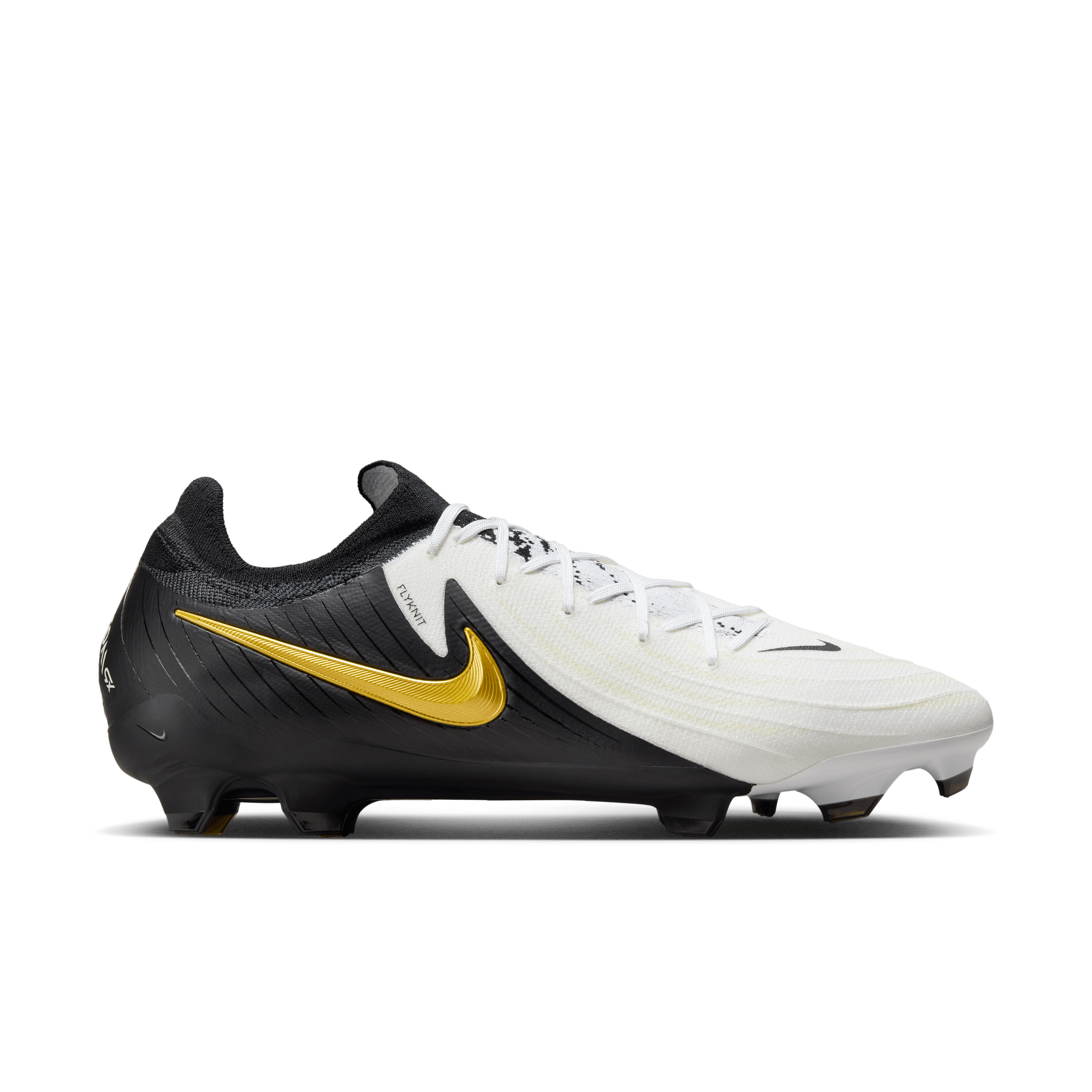Nike Phantom GX 2 Pro FG-White/Black-Mtlc Gold Coin