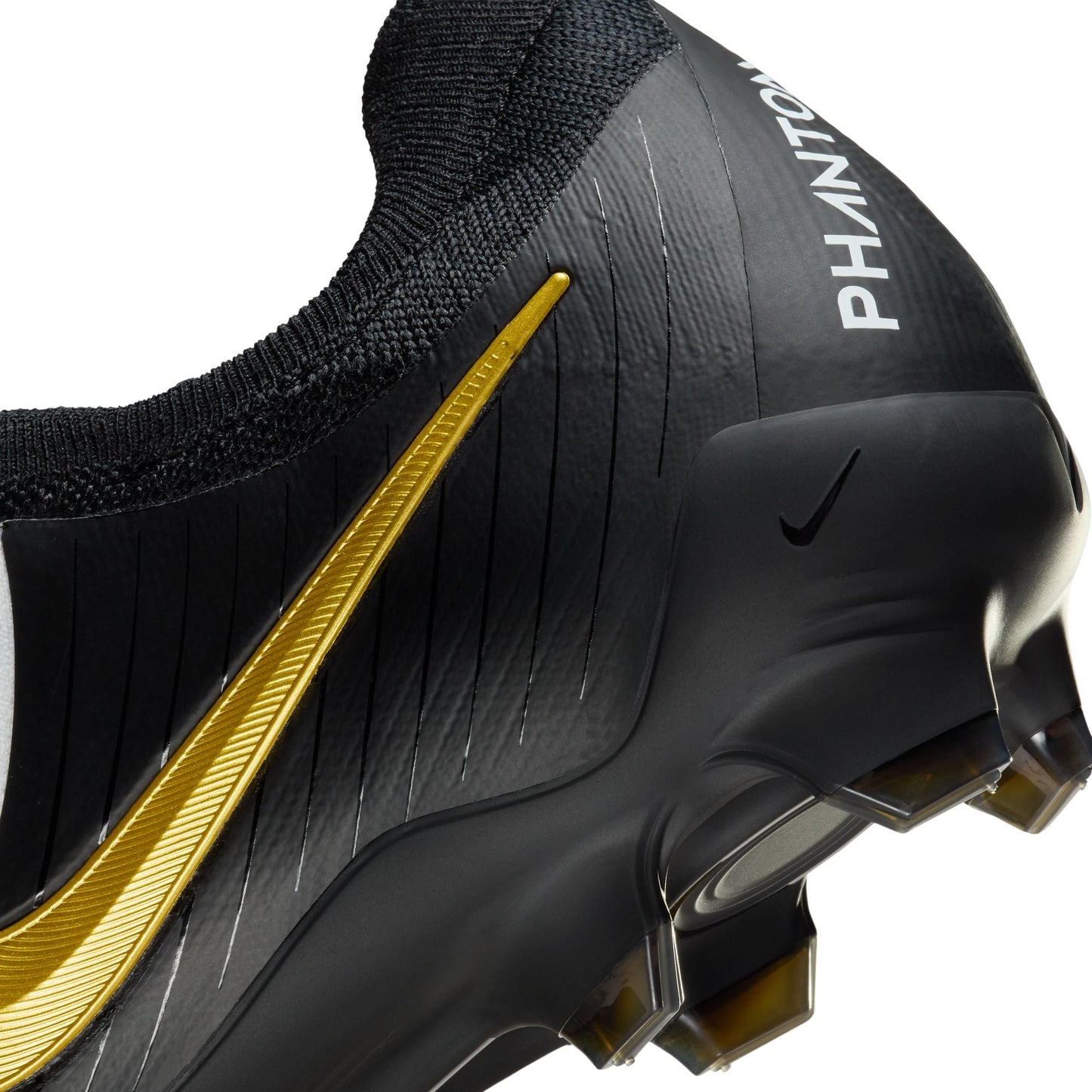 Nike Phantom GX 2 Pro FG Firm Ground Soccer Cleat - White/Black/Metallic Gold