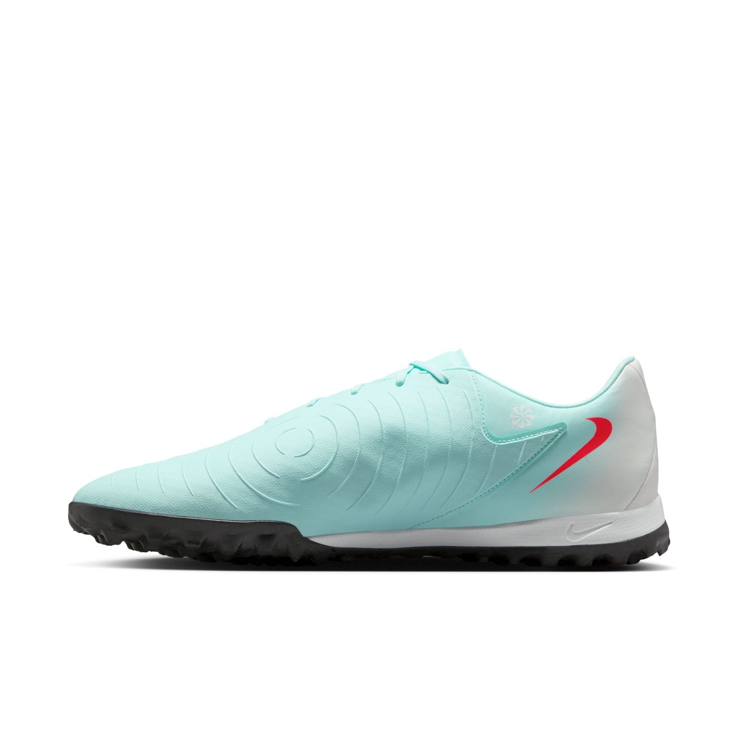 Nike Phantom GX 2 Academy TF Turf Soccer Cleats- Mint/Atomic Red-Off Noir