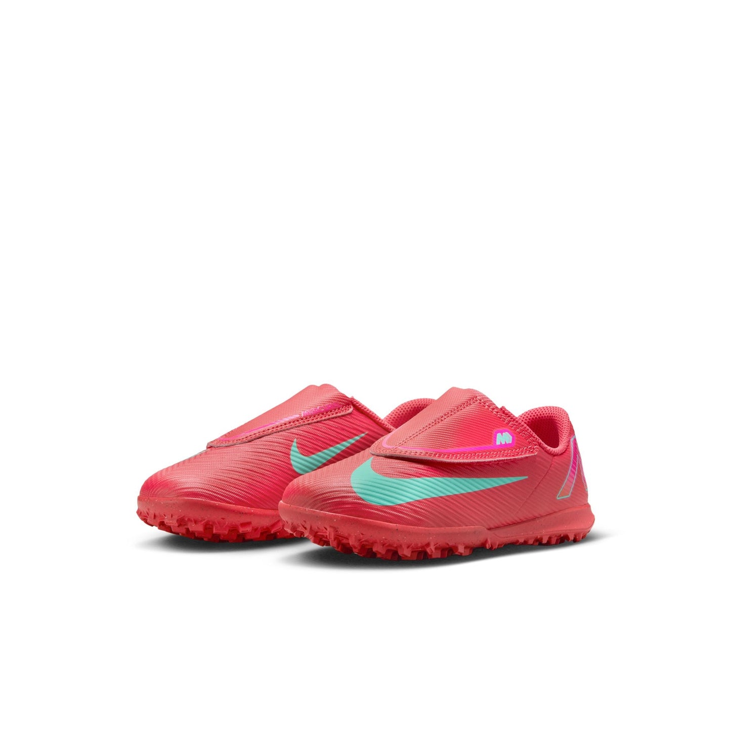 Nike Junior Mercurial Vapor 16 Club TF Turf Soccer Cleats- Ember Glow/ Aurora Green