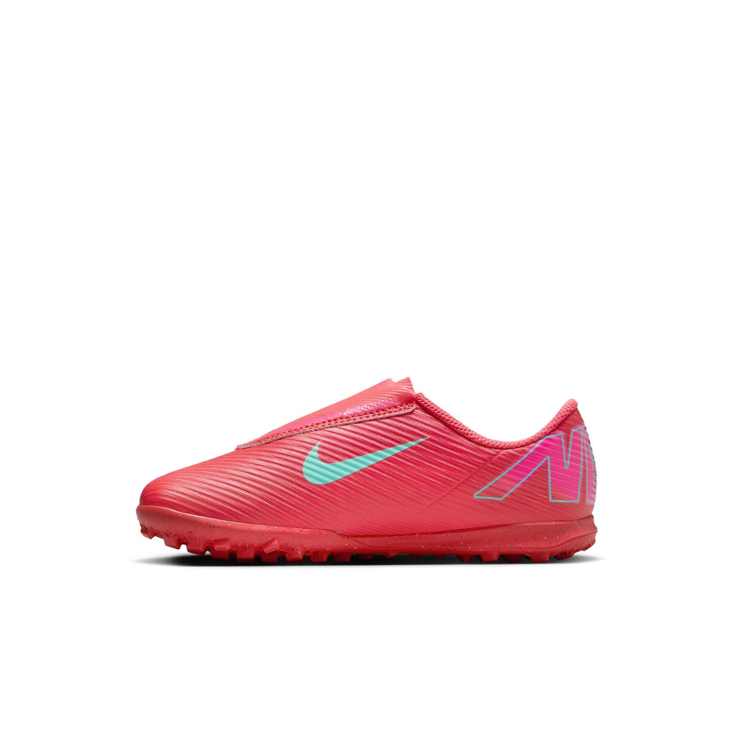 Nike Junior Mercurial Vapor 16 Club TF Turf Soccer Cleats- Ember Glow/ Aurora Green
