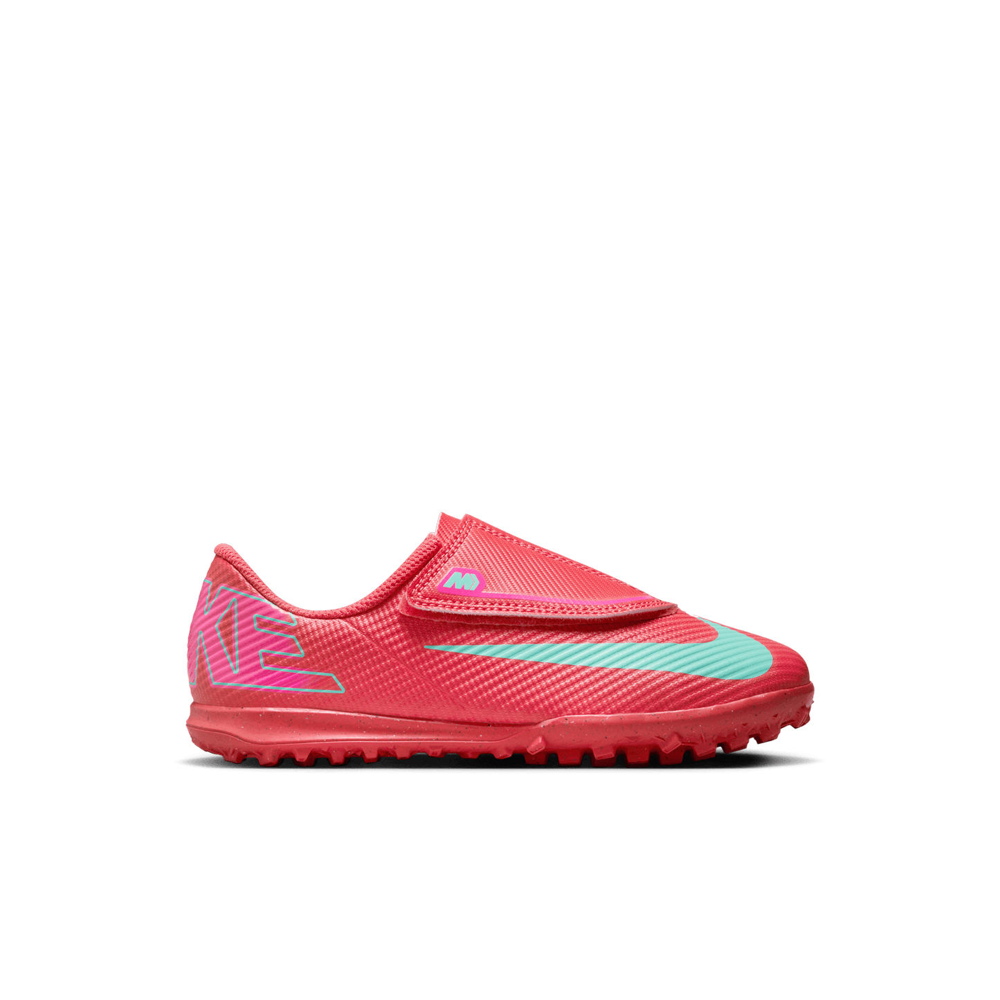 Nike Jr. Mercurial Vapor 16 Club Little Kids' TF Low-Top Soccer Shoes-EMBER GLOW/AURORA GREEN