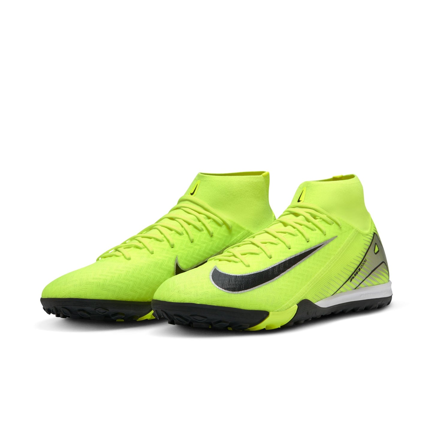 Nike Air Zoom Mercurial Superfly 10 Academy TF Turf Soccer Cleats - Volt/Black