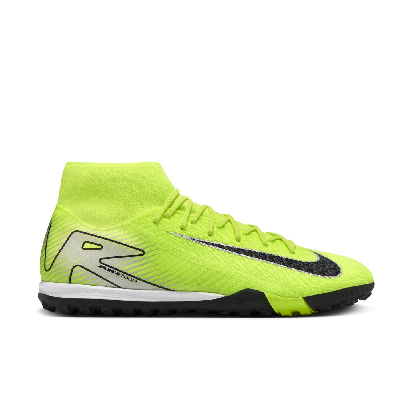 Nike Air Zoom Mercurial Superfly 10 Academy TF Turf Soccer Cleats - Volt/Black