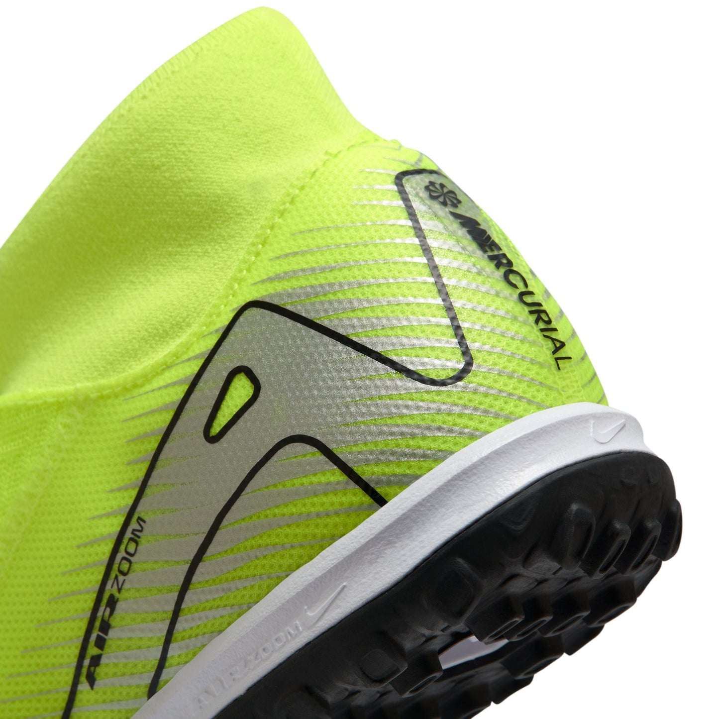 Nike Air Zoom Mercurial Superfly 10 Academy TF Turf Soccer Cleats - Volt/Black