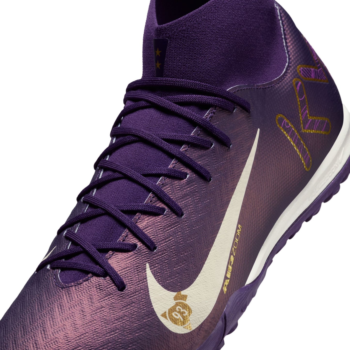 Nike Air Zoom Mercurial Superfly 10 Academy "Kylian Mbappé" TF Turf Soccer Cleats - Grand Purple/Pale Ivory