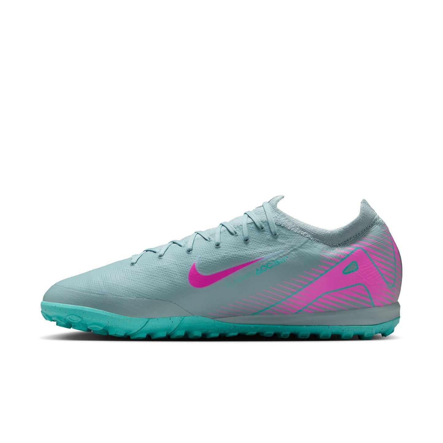 Nike Air Zoom Mercurial Vapor 16 Pro TF Turf Soccer Cleat - Ocean Cube/Pink Blast