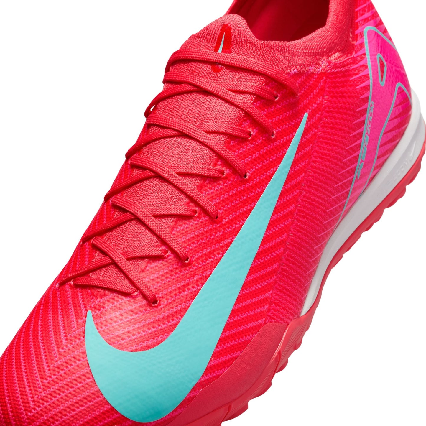 Nike Air Zoom Mercurial Vapor 16 Pro TF Turf Soccer Cleat - Ember Glow/Aurora Green