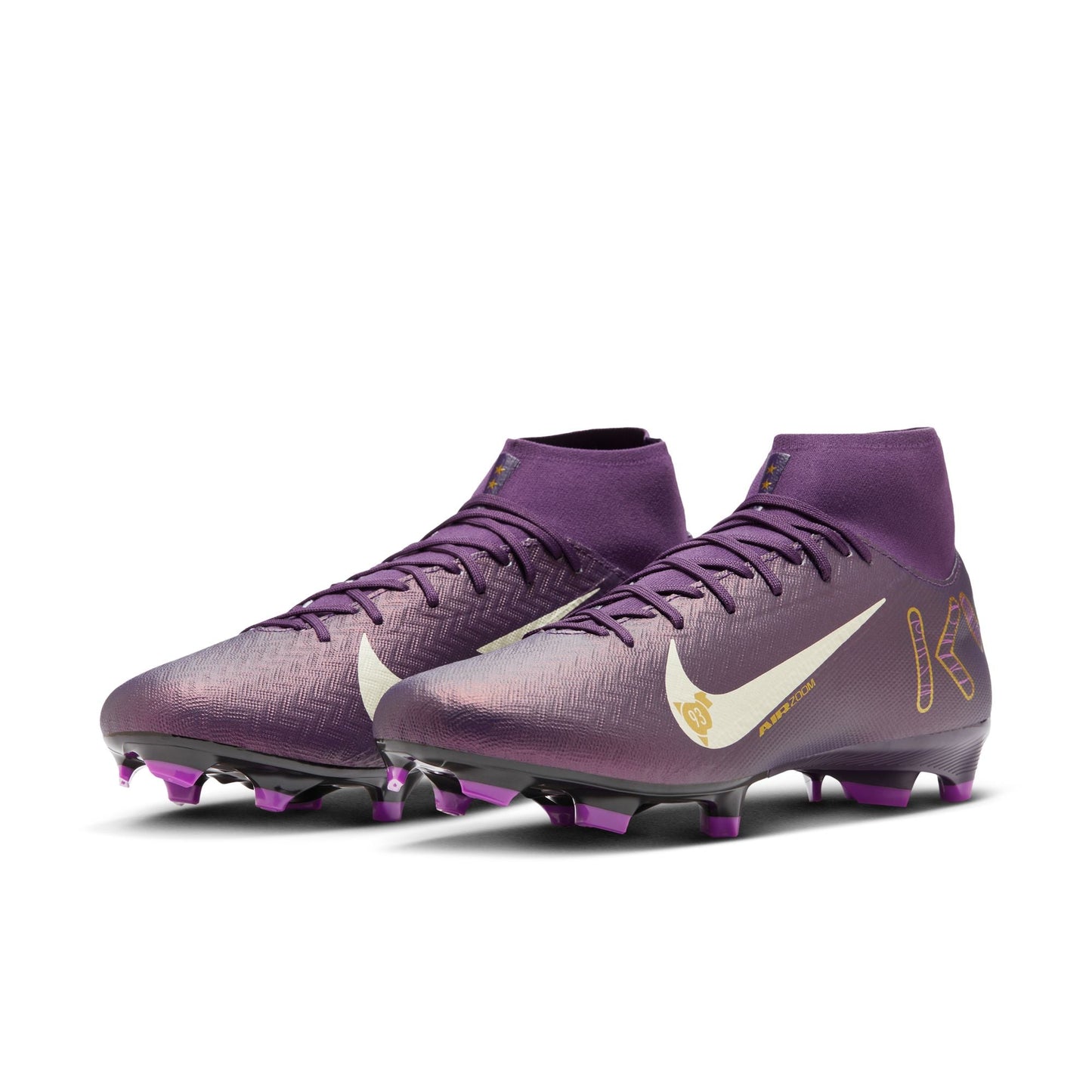 Nike Air Zoom Mercurial Superfly 10 Academy "Kylian Mbappé" FG Firm Ground Soccer Cleats - Grand Purple/Pale Ivory