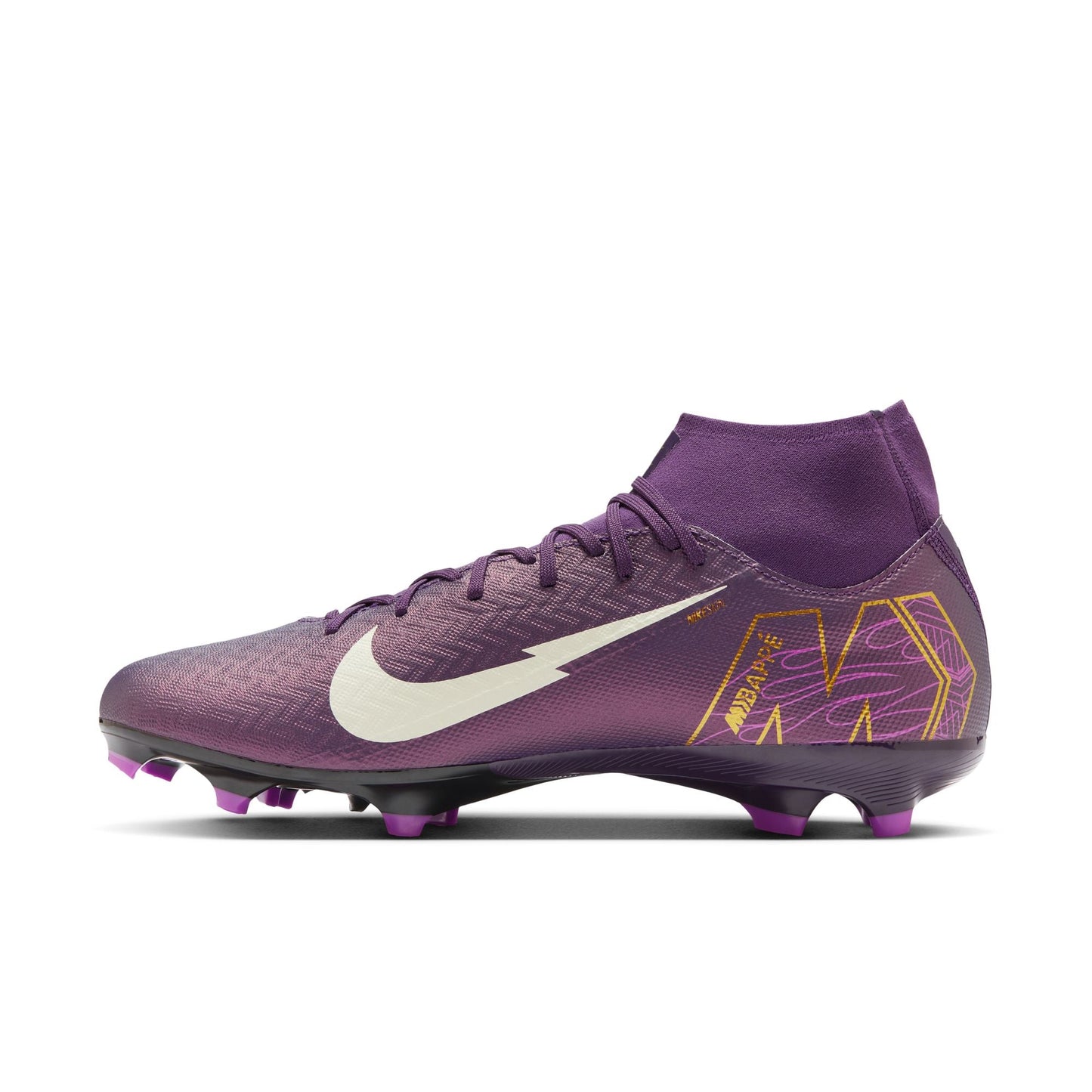 Nike Air Zoom Mercurial Superfly 10 Academy "Kylian Mbappé" FG Firm Ground Soccer Cleats - Grand Purple/Pale Ivory