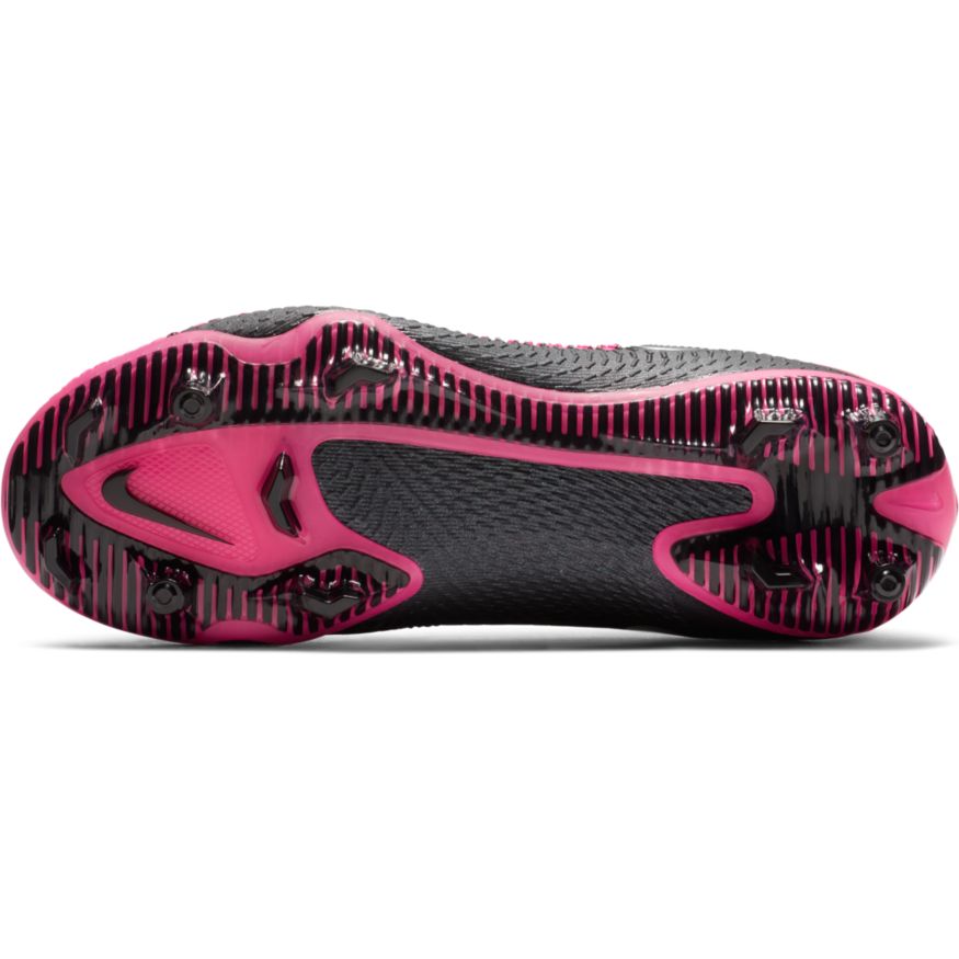Nike Jr. Phantom GT Pro FG- BLACK/METALLIC SILVER-PINK BLAST