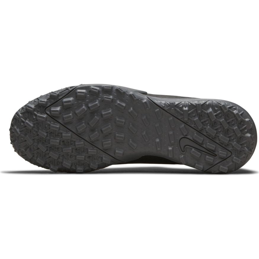 Nike Junior Mercurial Vapor 14 Academy TF Artificial Turf Soccer Shoe - Black/Black/IronGrey