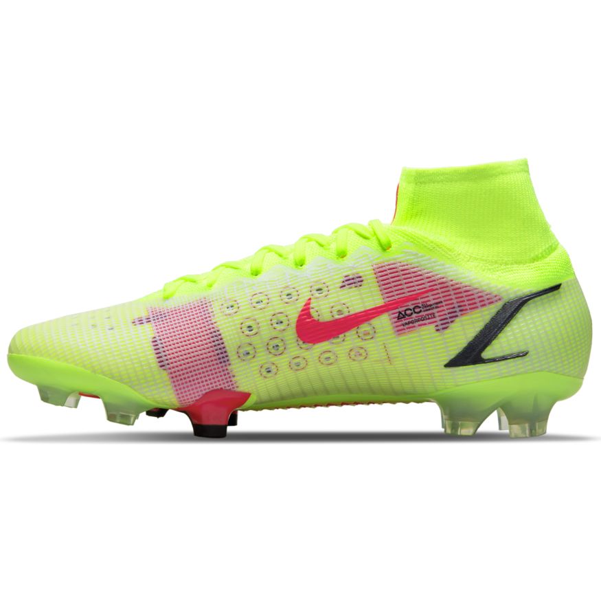Nike Mercurial Superfly 8 Elite FG- VOLT/BRIGHT CRIMSON-BLACK