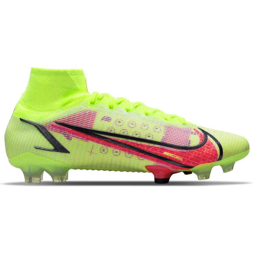 Nike Mercurial Superfly 8 Elite FG- VOLT/BRIGHT CRIMSON-BLACK