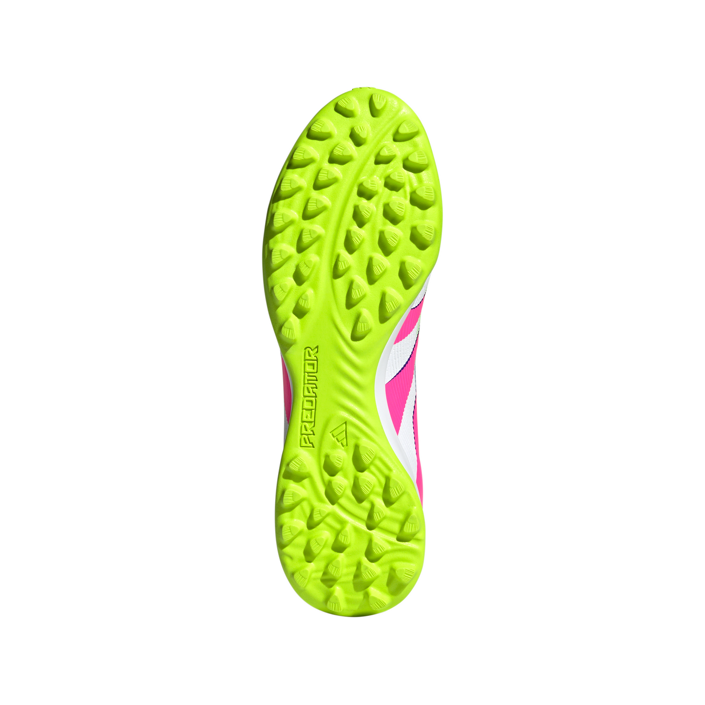 adidas Predator League TF Turf Soccer Cleat -Cloud White / Lucid Pink / Lucid Lemon