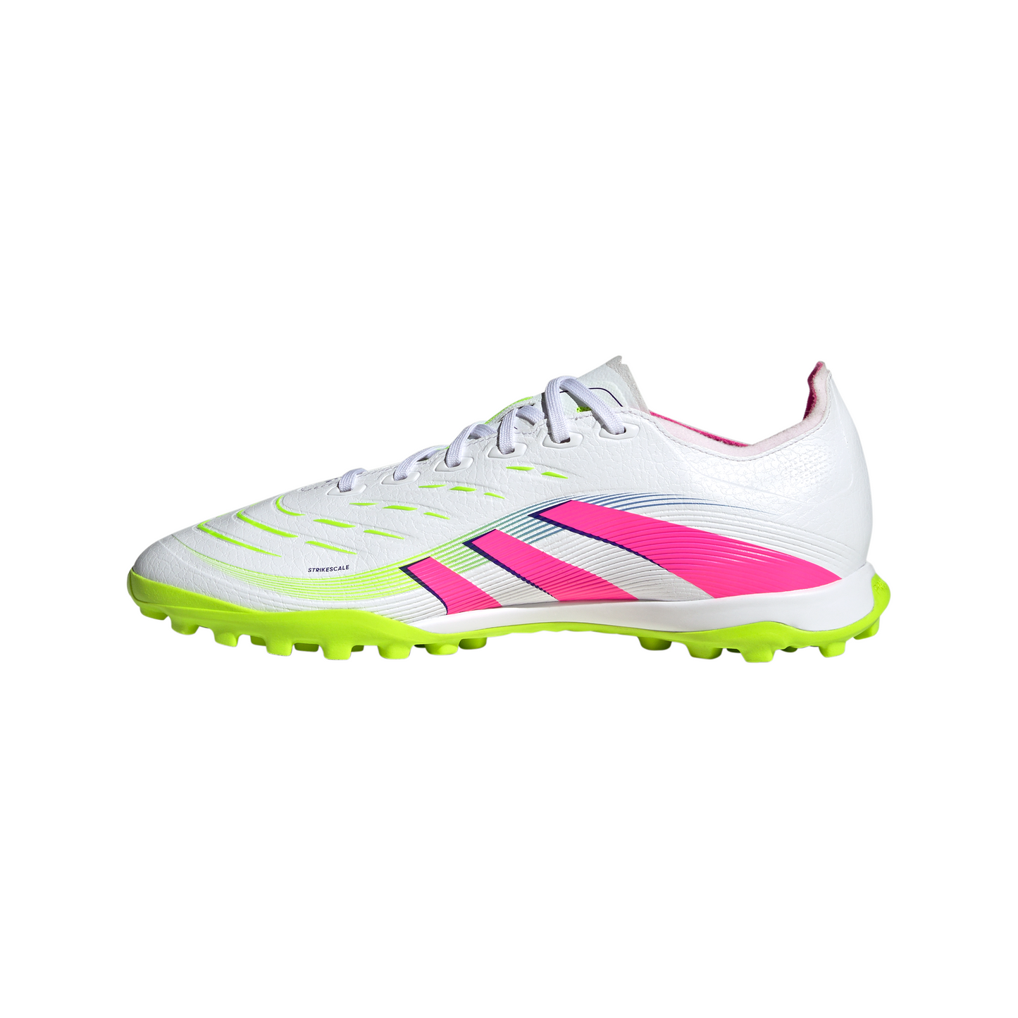 adidas Predator League TF Turf Soccer Cleat -Cloud White / Lucid Pink / Lucid Lemon