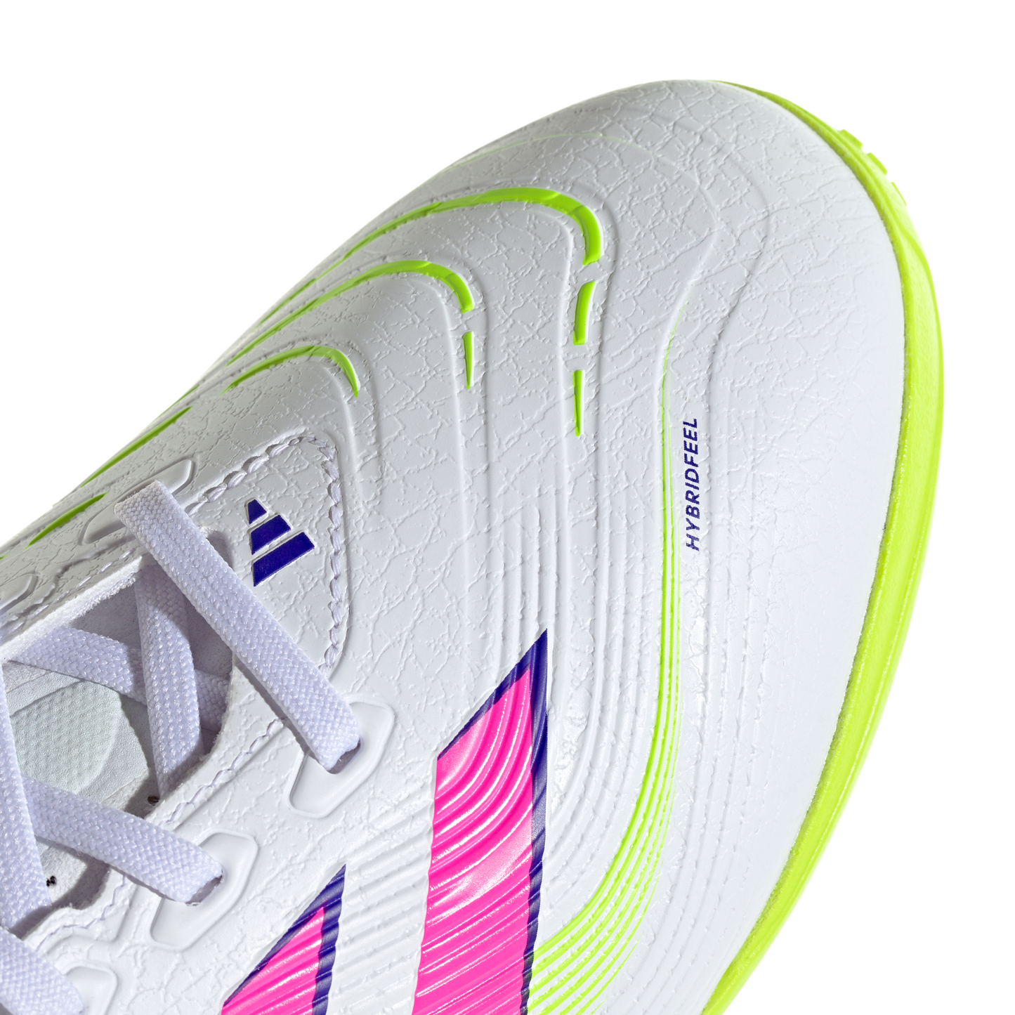 adidas Predator League TF Turf Soccer Cleat -Cloud White / Lucid Pink / Lucid Lemon