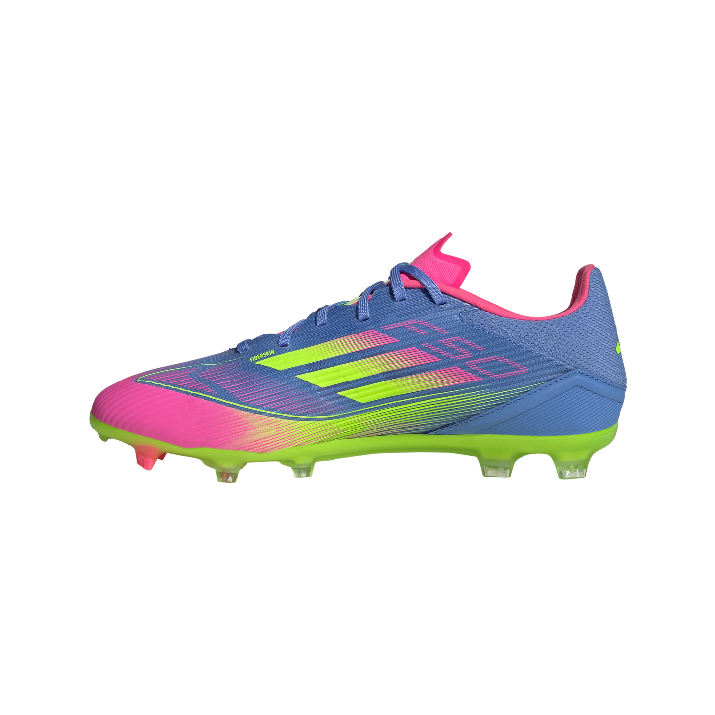 adidas F50 League FG Firm Ground Soccer Cleats-Blue Fusion / Lucid Lemon / Lucid Pink