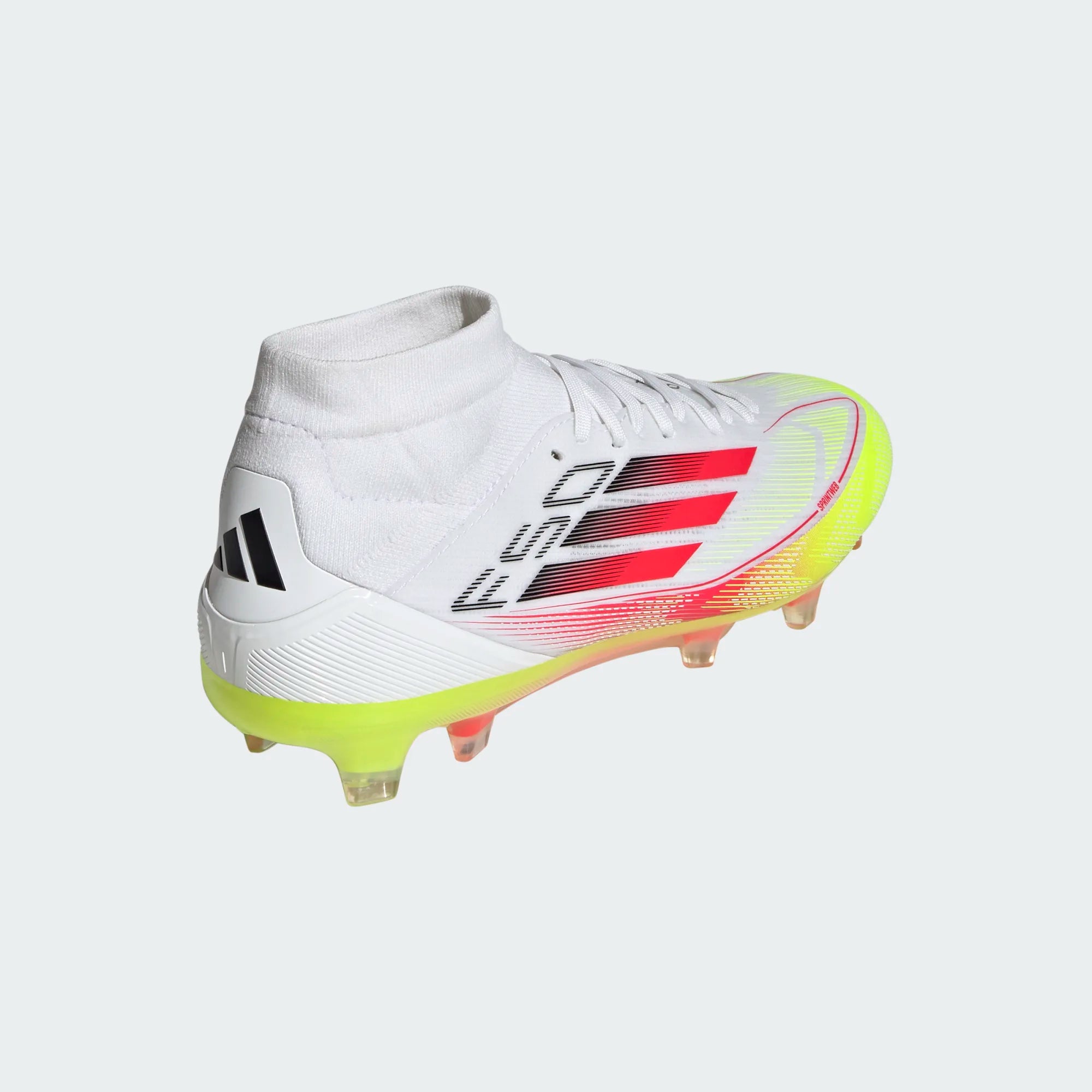 Adidas Womens F50 Pro MID FG/MG-White/Lucid Red/Volt