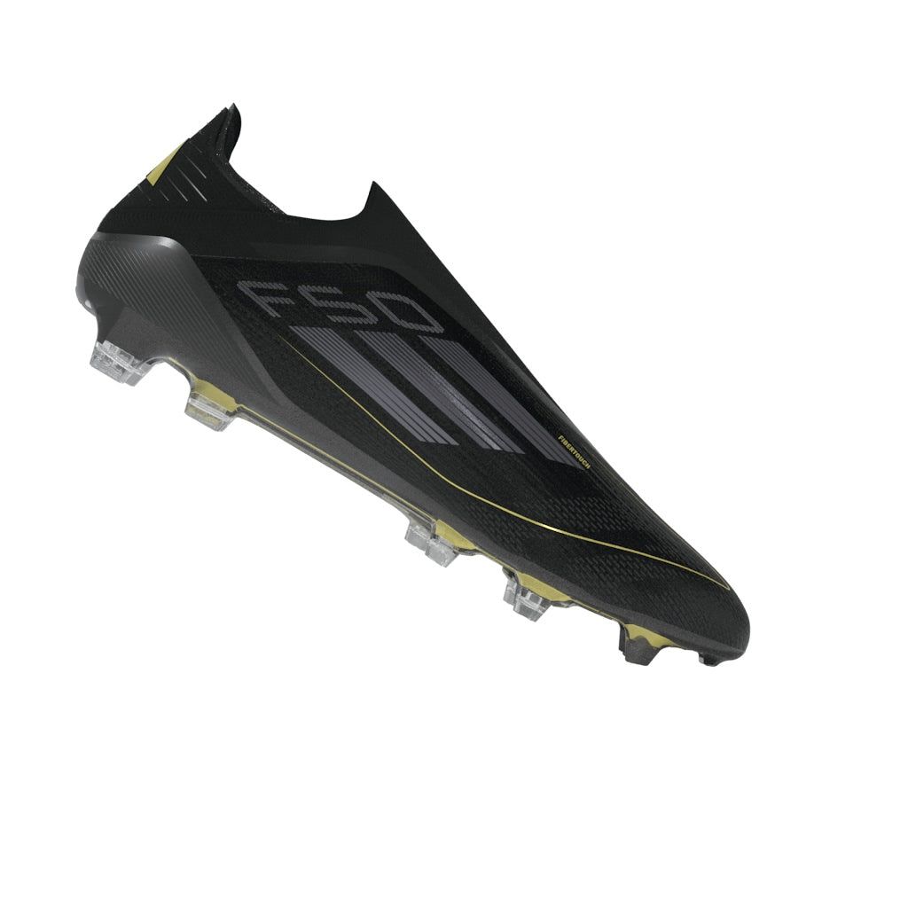adidas F50 Elite Laceless FG- Core Black / Iron Metallic / Gold Metallic