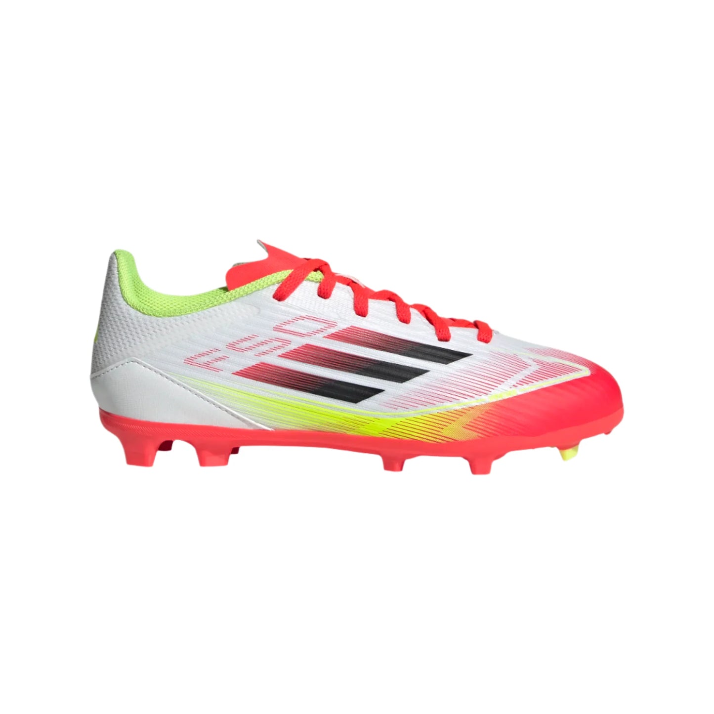 Adidas JR F50 League FG/MG-White/Black/Yellow
