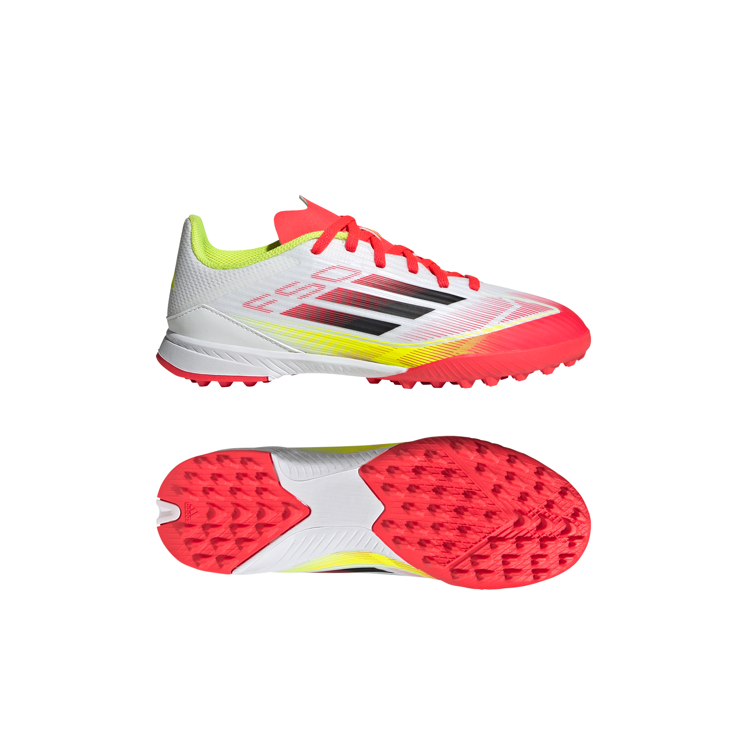 adidas F50 League Junior TF- Cloud White/Core Black/Solar Yellow