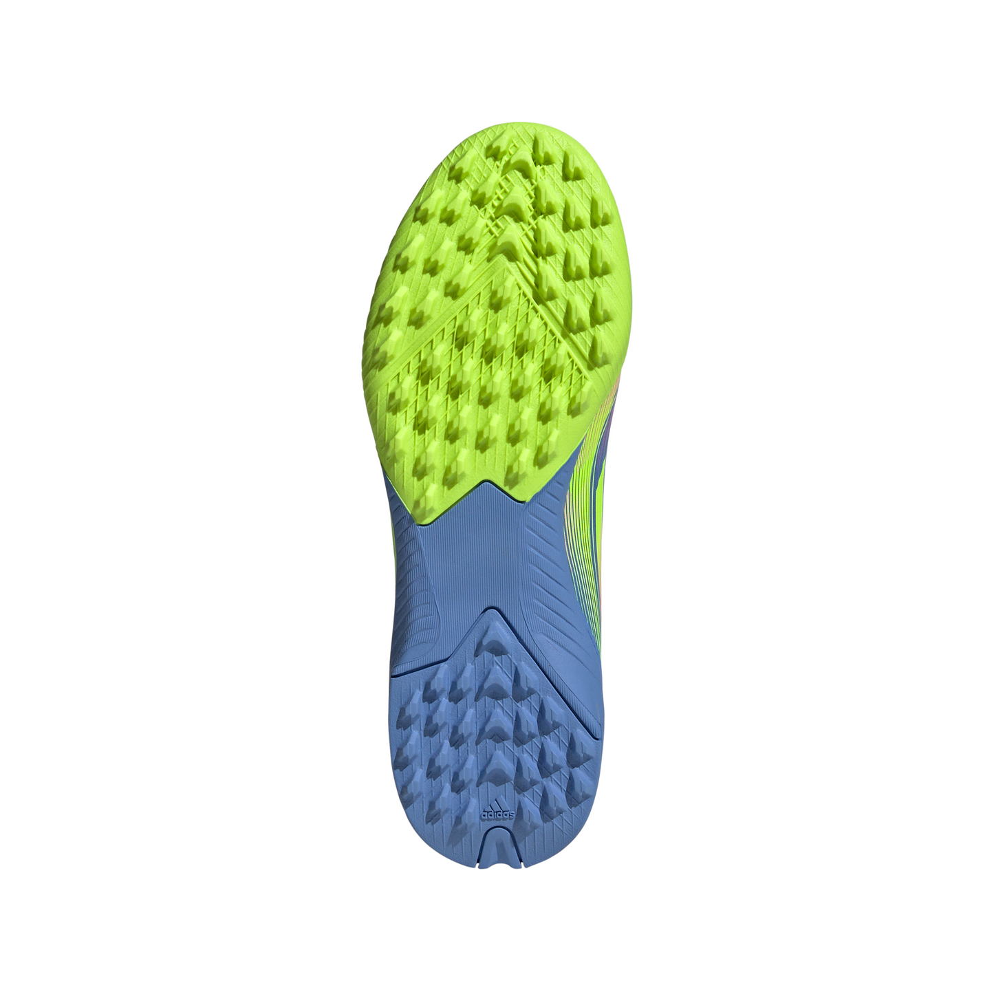 adidas F50 League Junior TF Turf Soccer Cleats- Blue Fusion/Lucid Lemon/ Lucid Pink