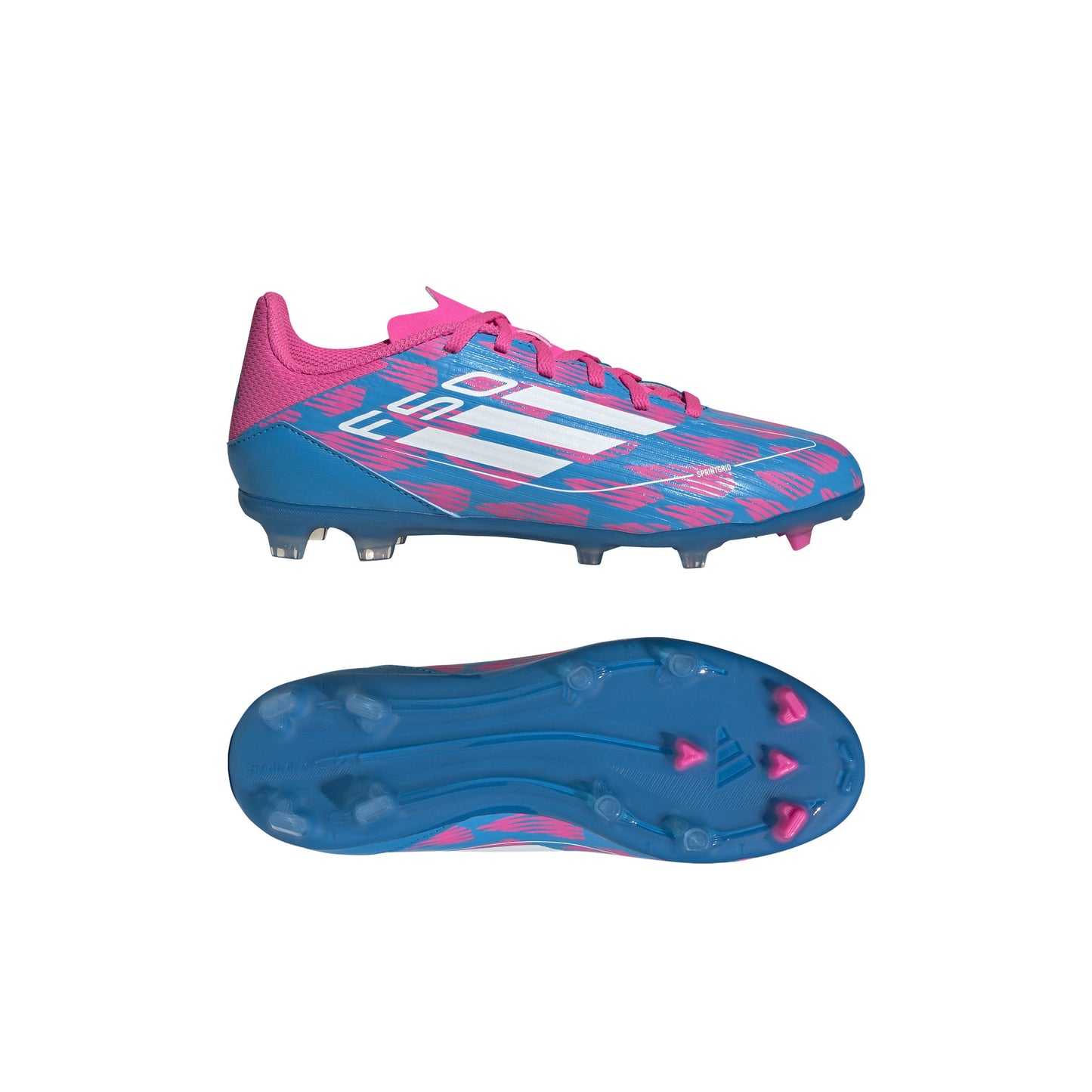 adidas J F50 League FG - Solar Blue/ White/ Solar Pink
