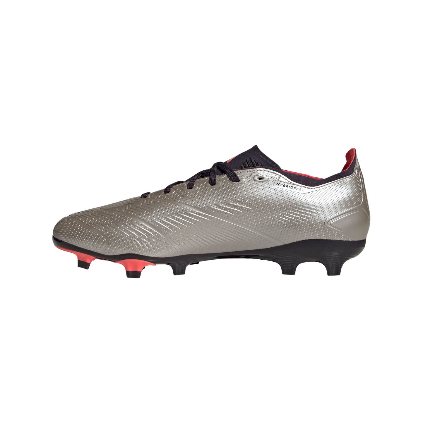adidas Predator League FG Firm Ground Soccer Cleat - Platinum Metallic / Aurora Black / Turbo