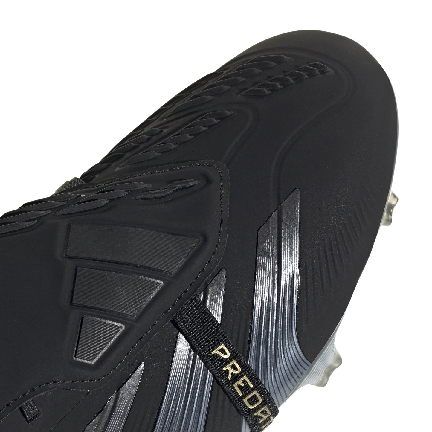 adidas Predator Elite Fold Tounge FG Firm Ground Soccer Cleat - Core Black / Carbon / Gold Metallic