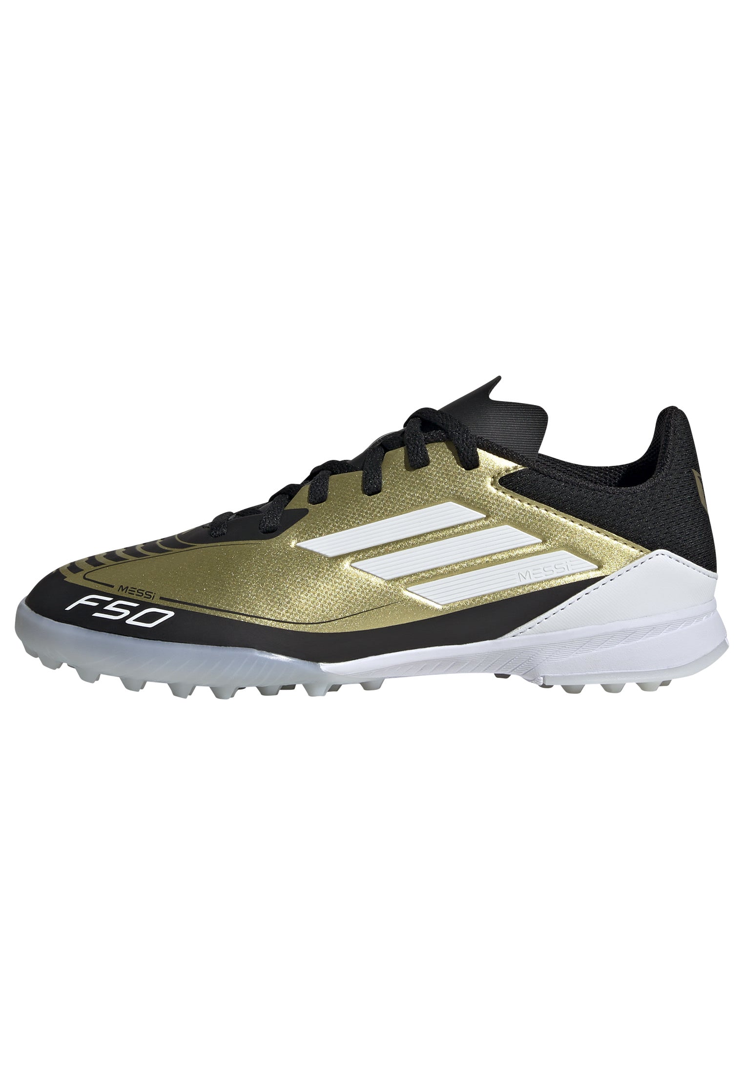 adidas F50 League TF J Messi- Gold Metallic/Cloud Black/ White