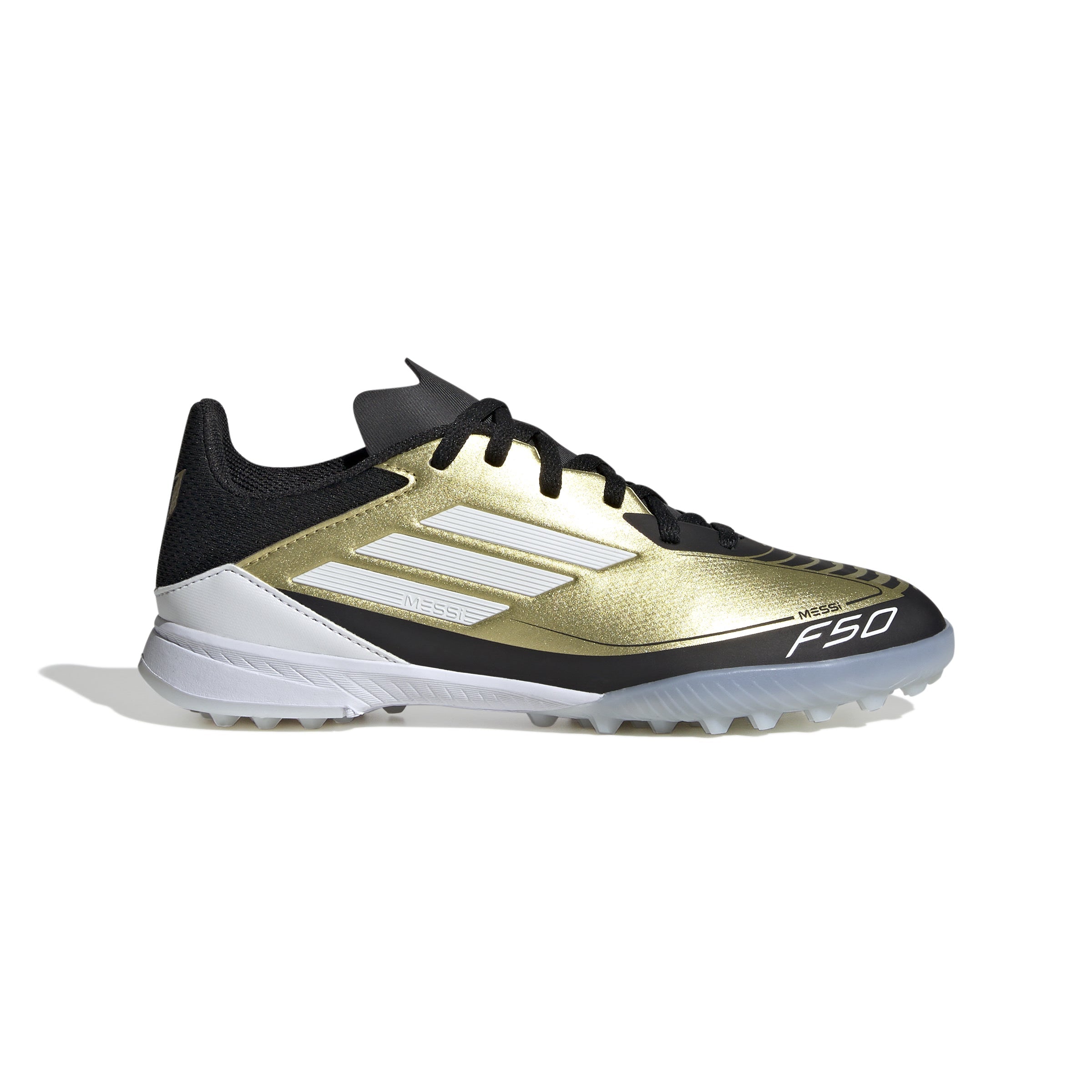 adidas F50 League TF J Messi- Gold Metallic/Cloud Black/ White