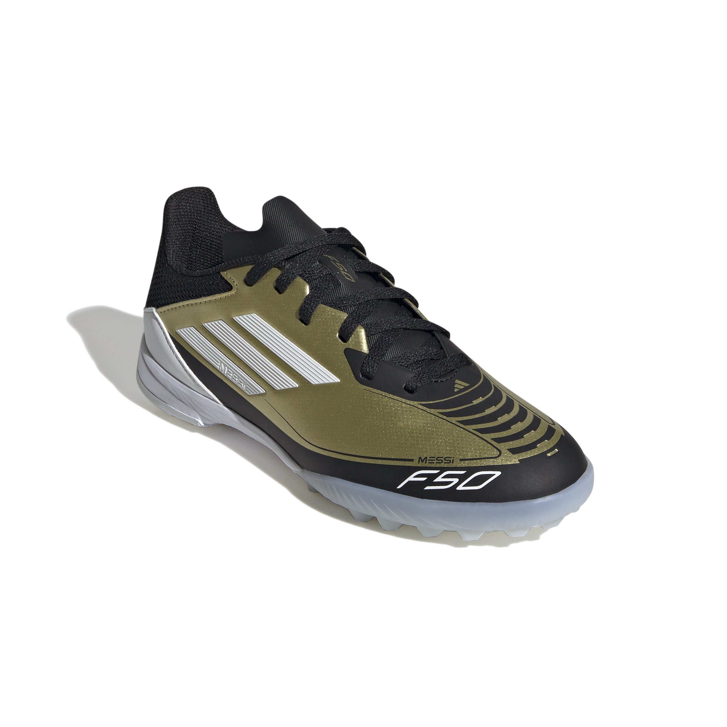 adidas F50 League TF J Messi- Gold Metallic/Cloud Black/ White