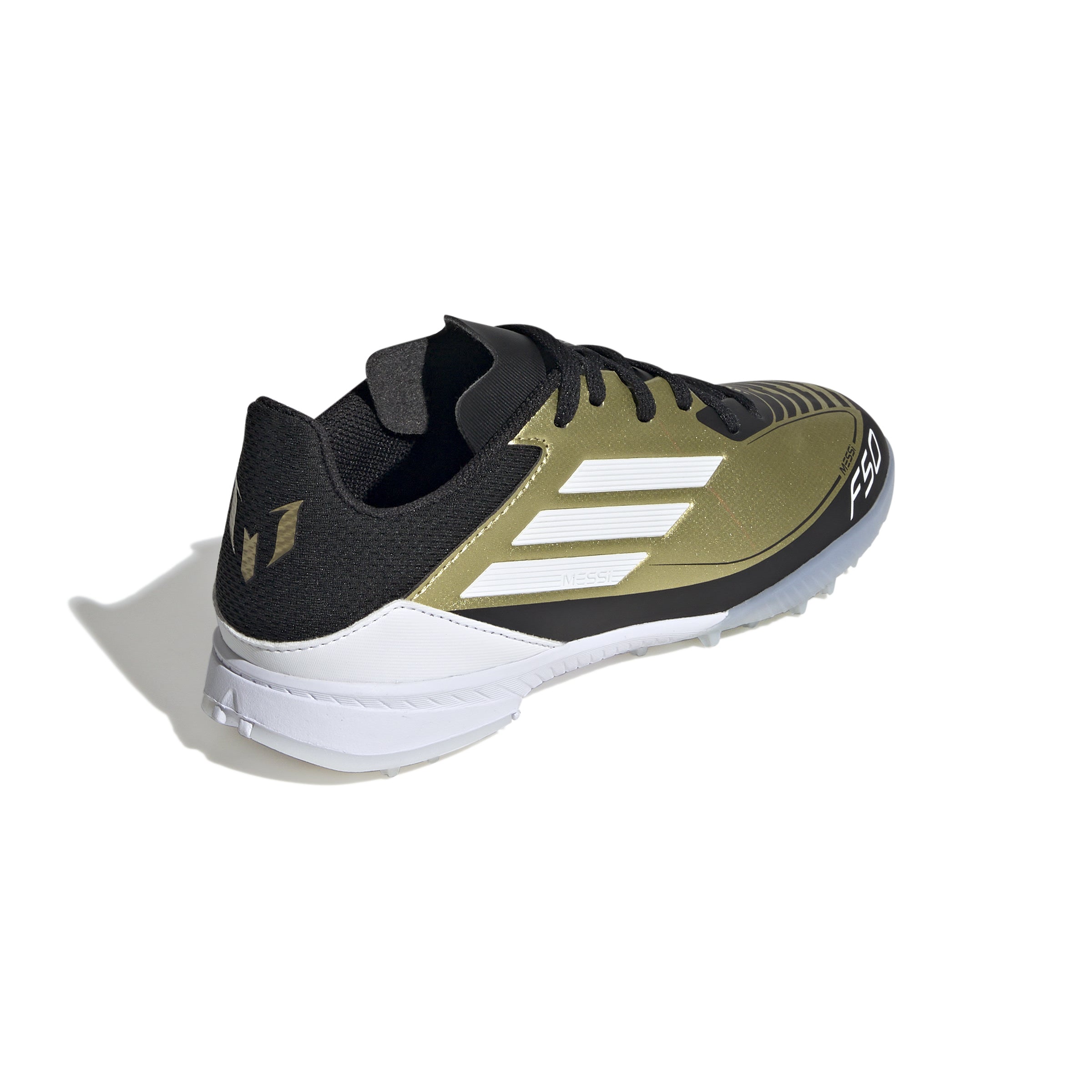 adidas F50 League TF J Messi- Gold Metallic/Cloud Black/ White
