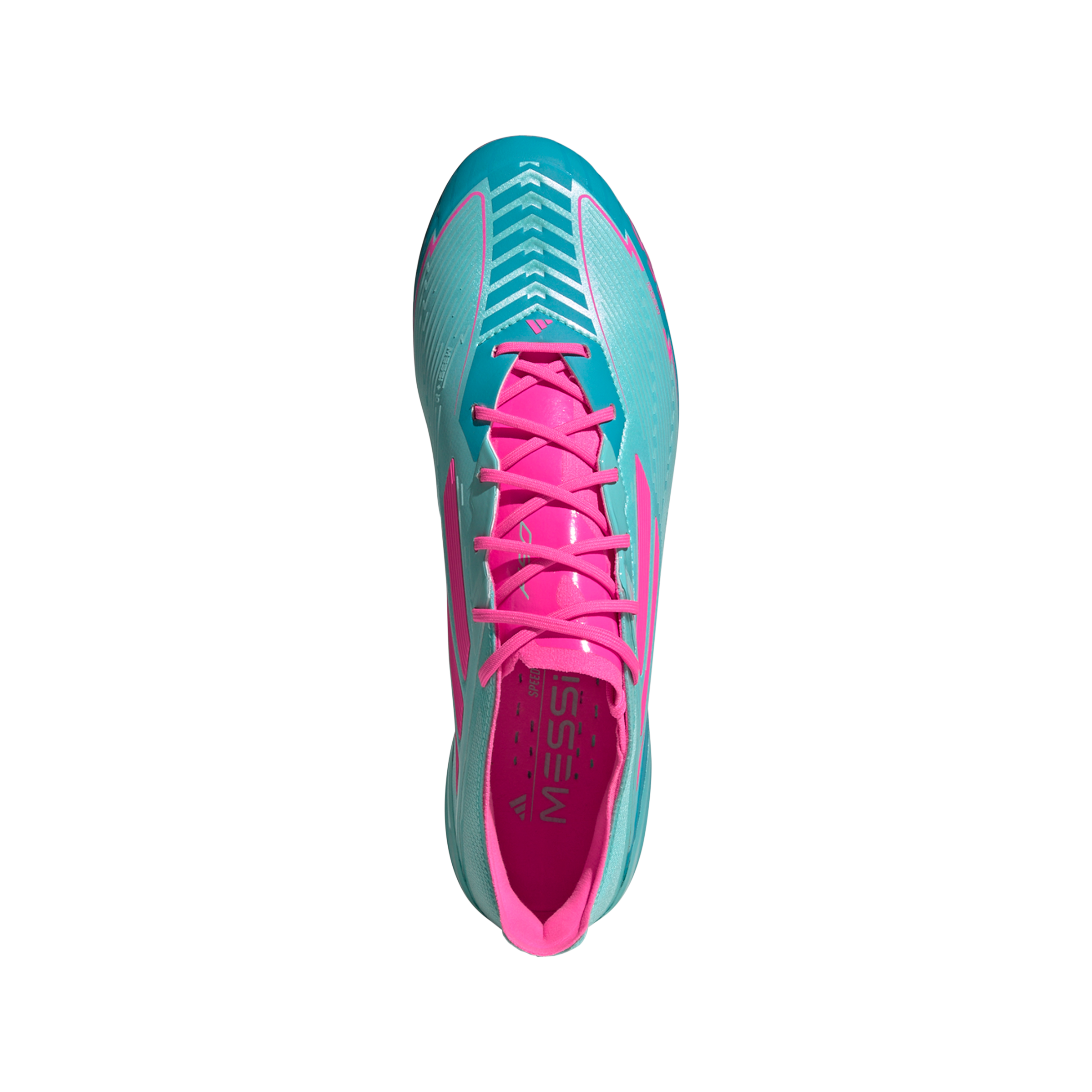 adidas F50 Elite Messi FG Firm Ground Soccer Cleats- 	Flash Aqua/ Lucid Pink/ Lucid Cyan