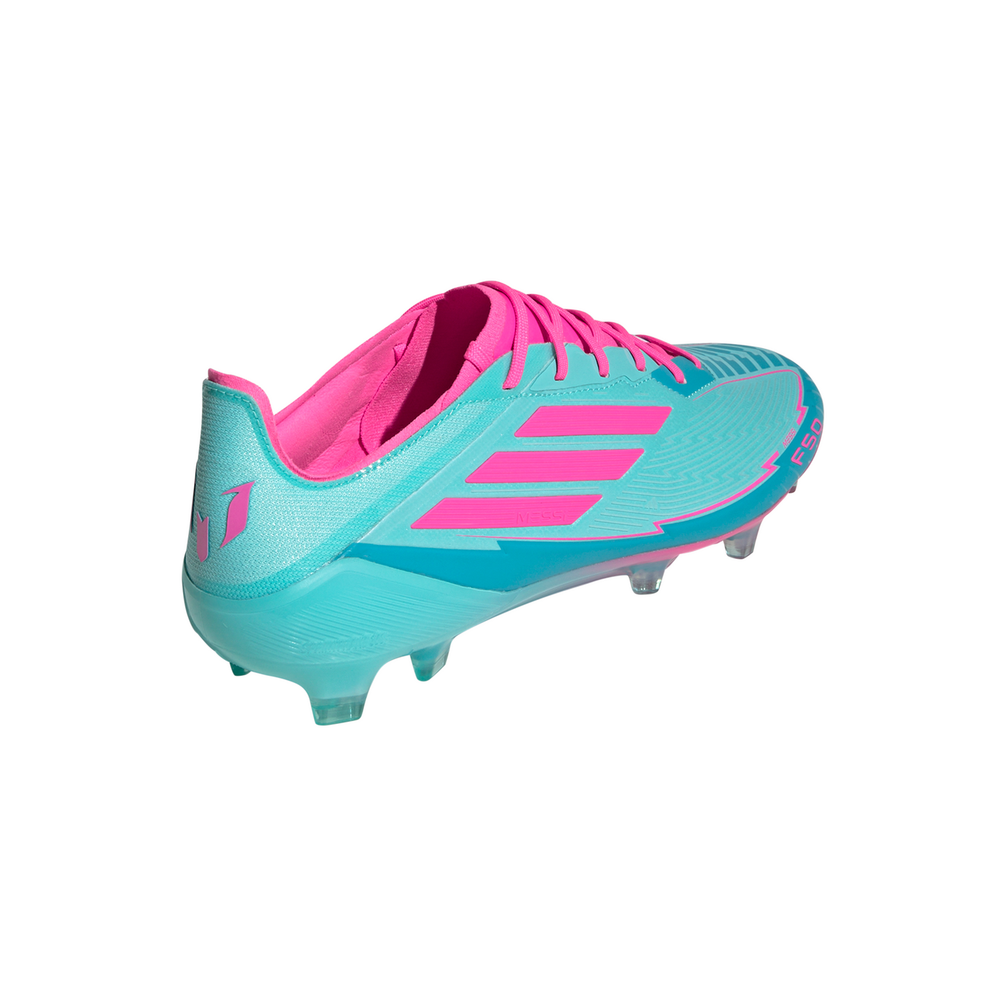 adidas F50 Elite Messi FG Firm Ground Soccer Cleats- Flash Aqua/ Lucid Pink/ Lucid Cyan