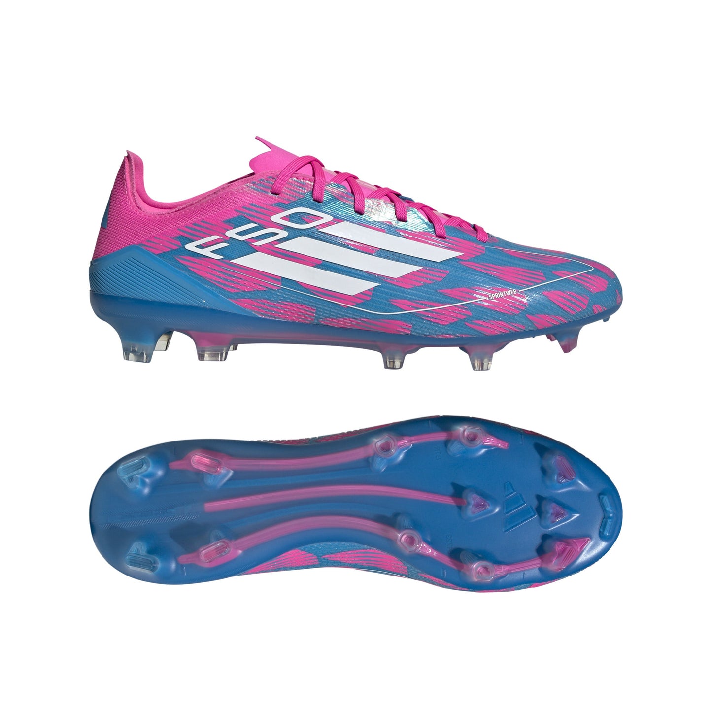 adidas F50 Pro FG Firm Ground Soccer Cleat Solar Blue/ White/ SolarPink