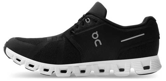 ON CLOUD 5 RUNNING SHOES Black/White